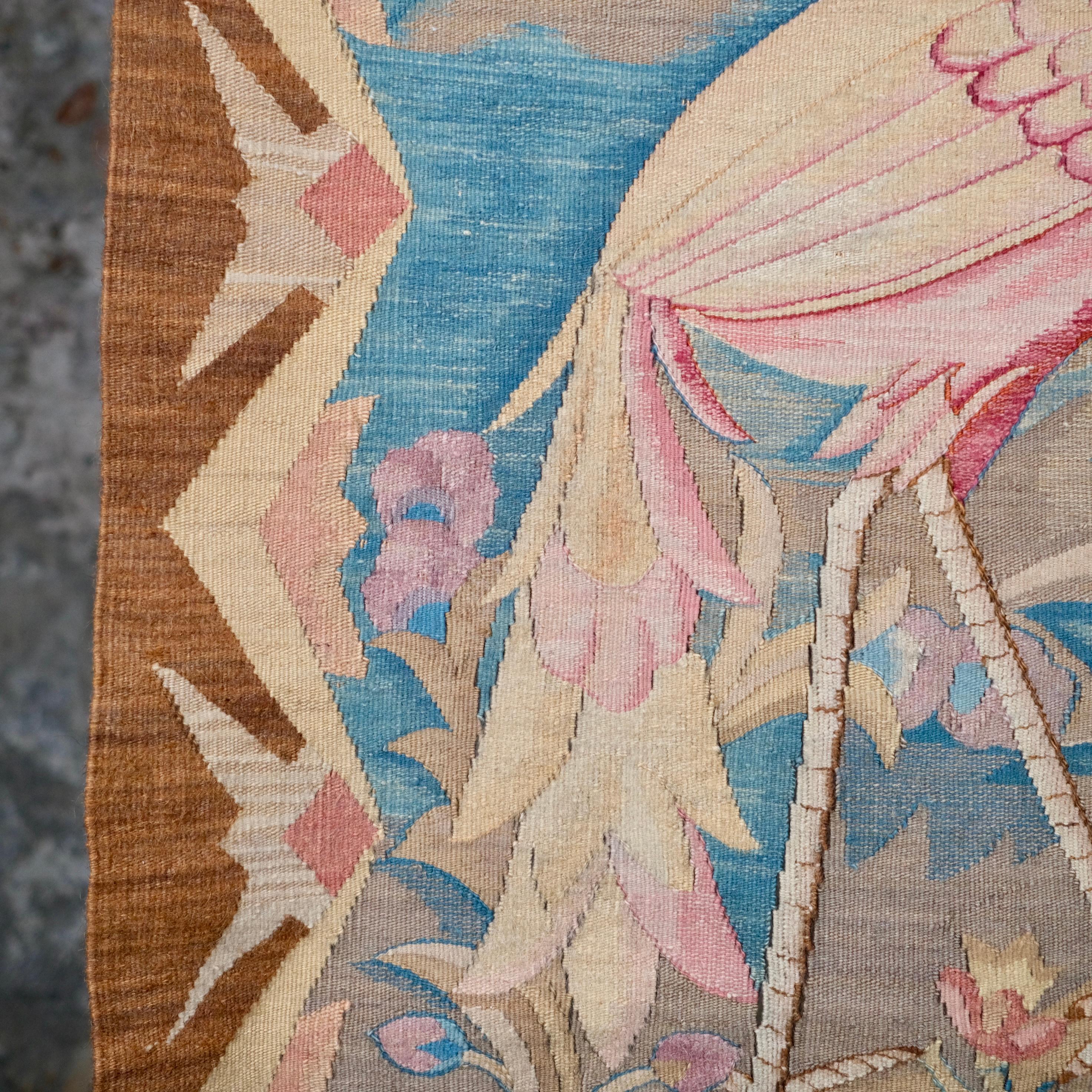 19th Century Exotic verdure or chinoiserie tapestry from Aubusson, end of 19th-20th century