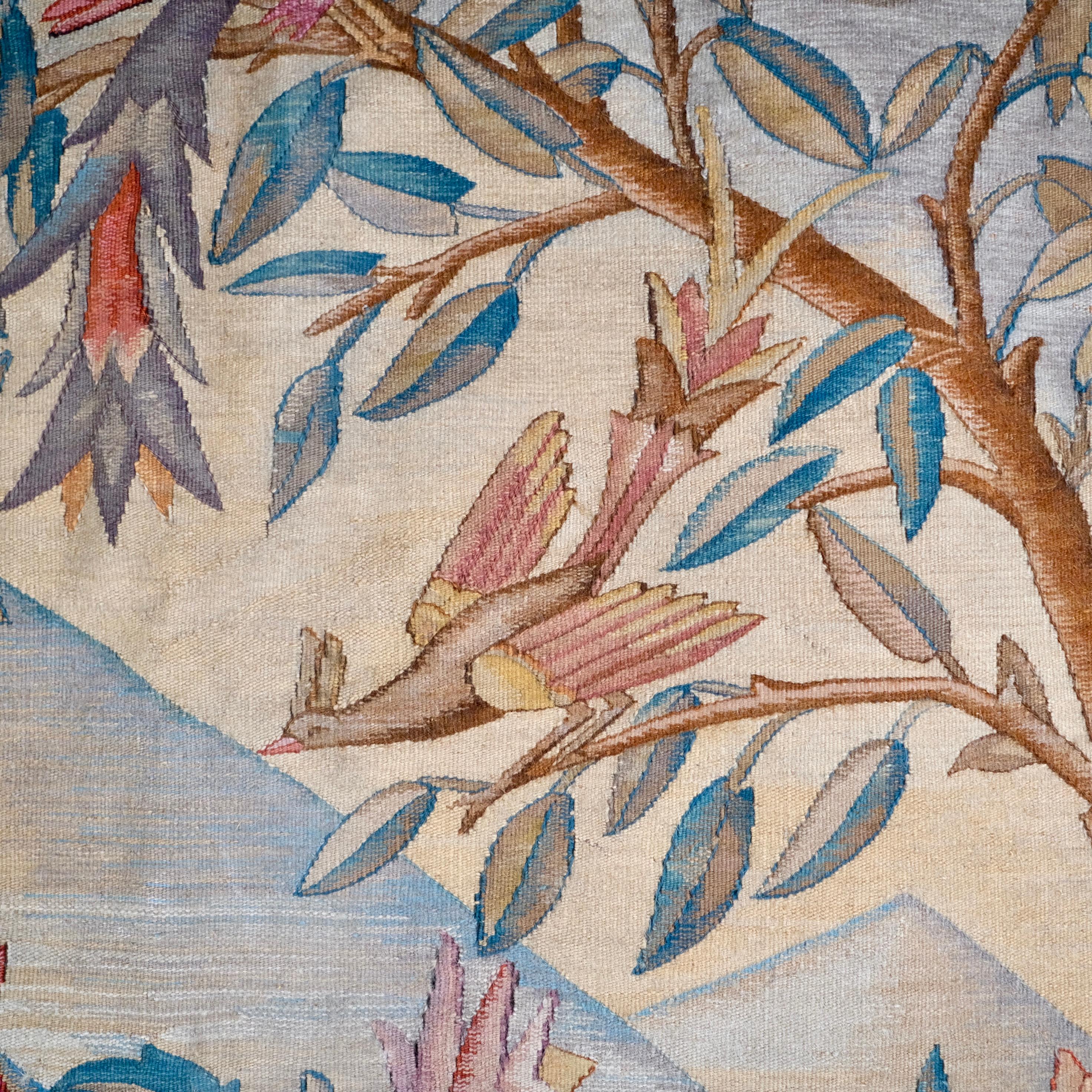 Exotic verdure or chinoiserie tapestry from Aubusson, end of 19th-20th century 2