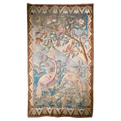 Exotic verdure or chinoiserie tapestry from Aubusson, end of 19th-20th century