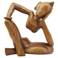 Exotic Woman Sculpture, 1950-1970