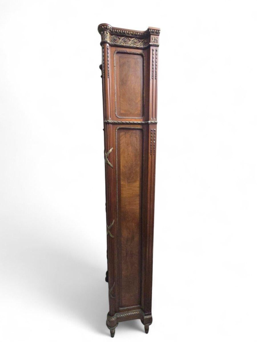 Exotic Wood and Mother-of-Pearl Inlay Longcase Clock – 20th Century For Sale 6