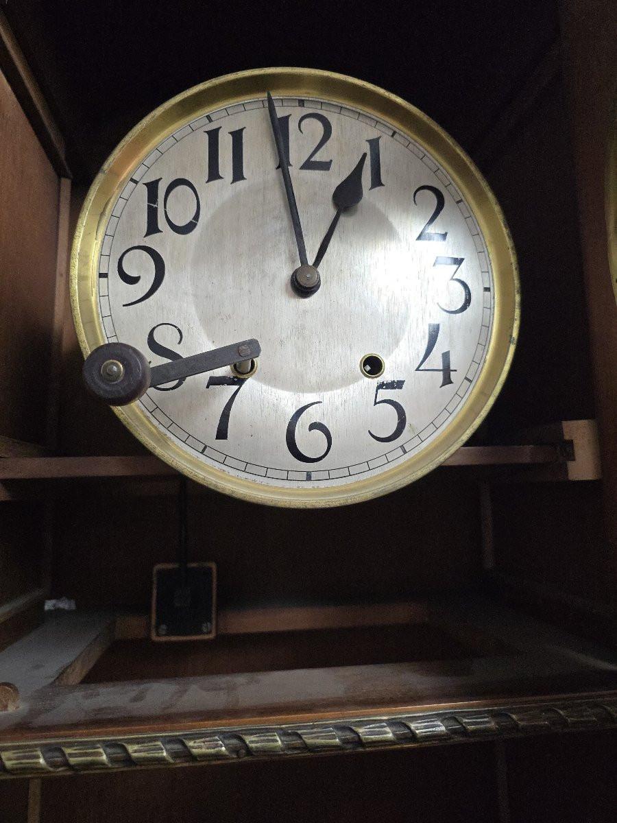 Exotic Wood and Mother-of-Pearl Inlay Longcase Clock – 20th Century For Sale 3