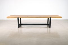 Exotic Wood and Steel Custom Bench from Costantini, Donato 'In Stock'
