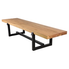 Exotic Wood and Steel Custom Bench from Costantini, Donato 'in Stock'