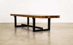 Bank aus exotischem holz mit geschwärztem stahlgestell by Costantini:: Donato 'Auf Lager'