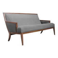 Exotic Wood Contemporary Upholstered Settee from Costantini, Belgrano