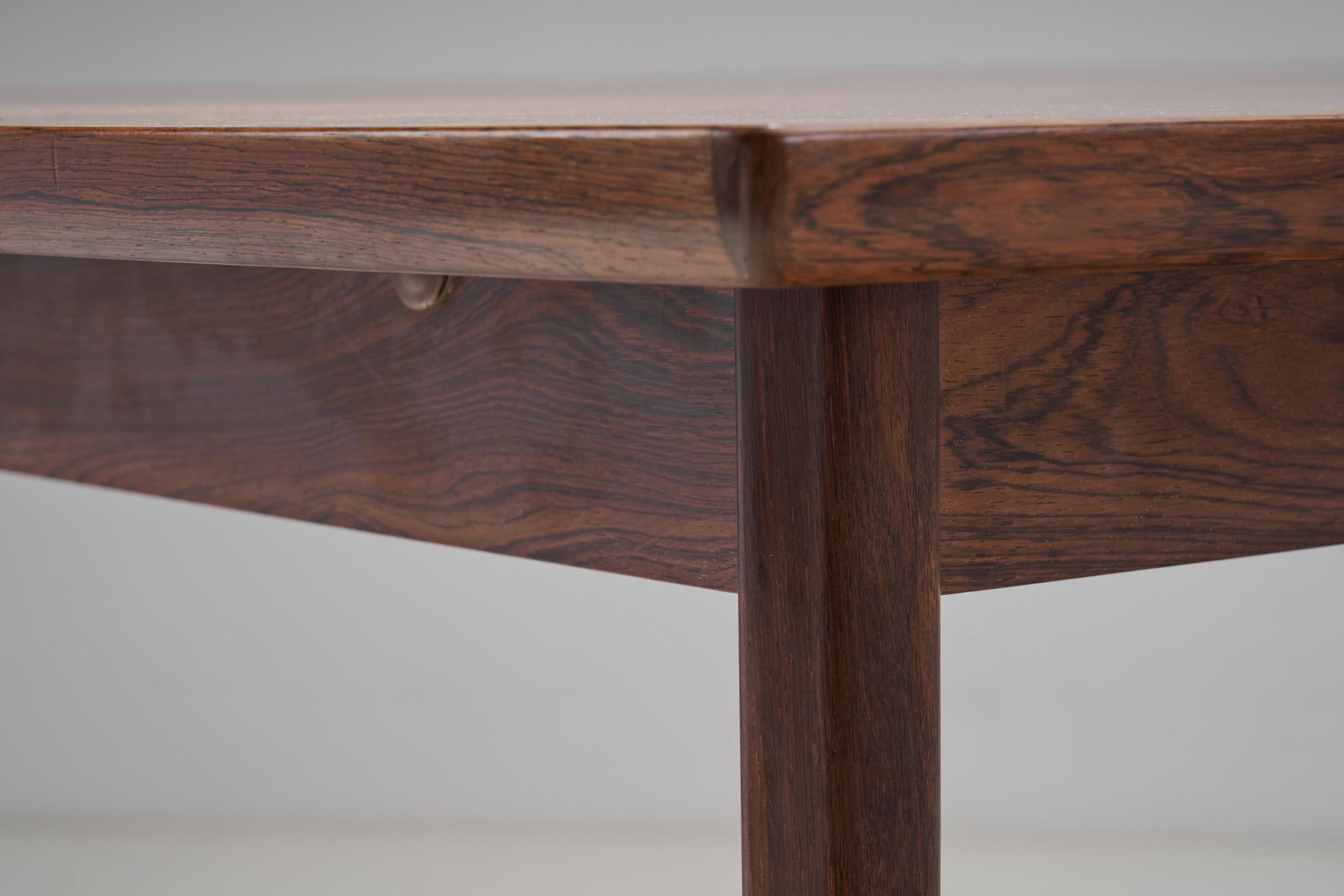 Exotic Wood Extendable Dining Table by Bernhard Pedersen & Søn, Denmark 1960s For Sale 10
