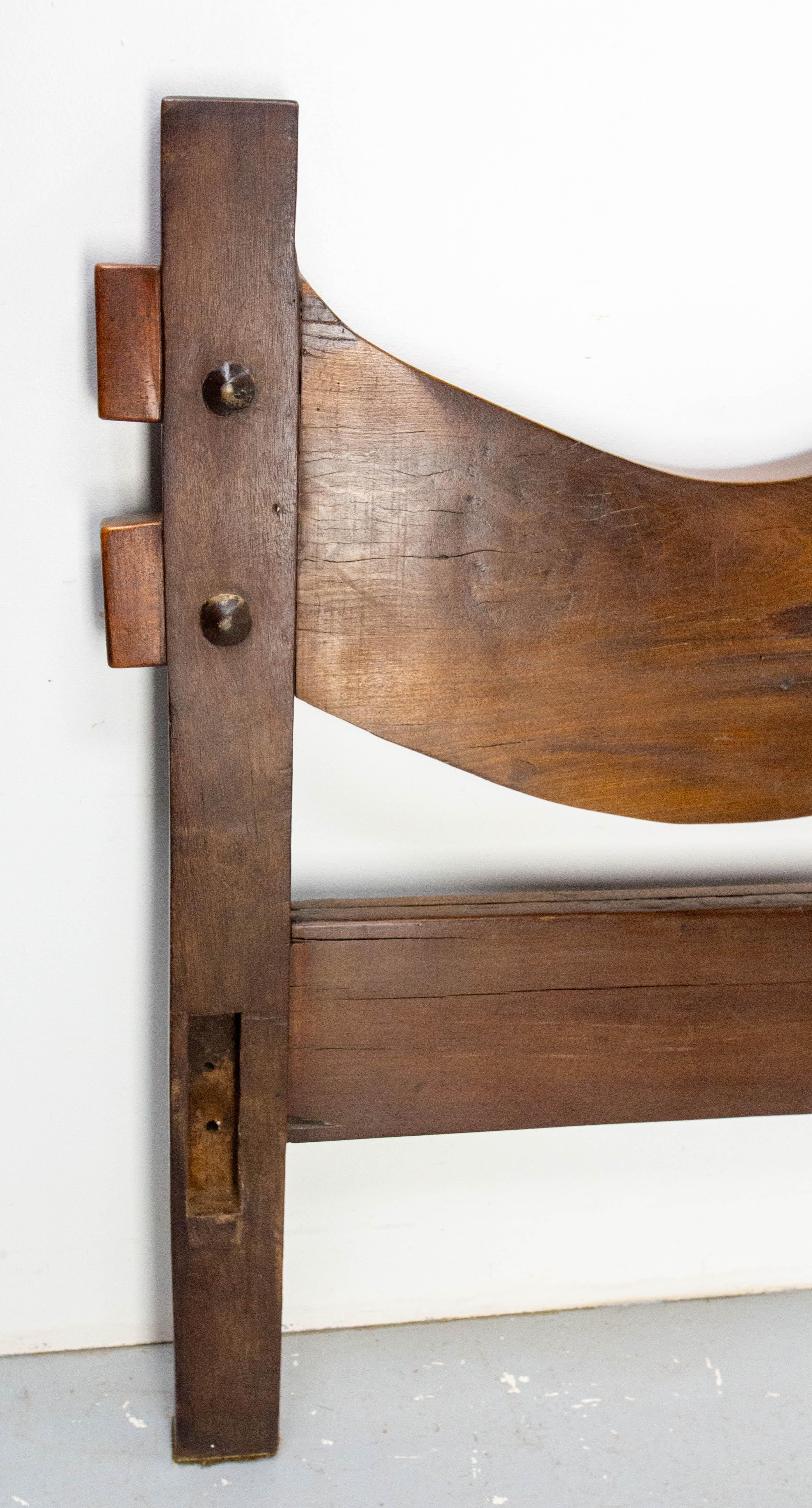 Testata in legno esotico per letto matrimoniale del 1960 circa, Brasile In condizioni buone in vendita a Labrit, Landes