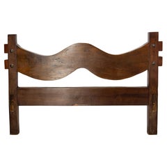 Exotic Wood HeadBoard for Queen Size Bed circa 1960, Brazil