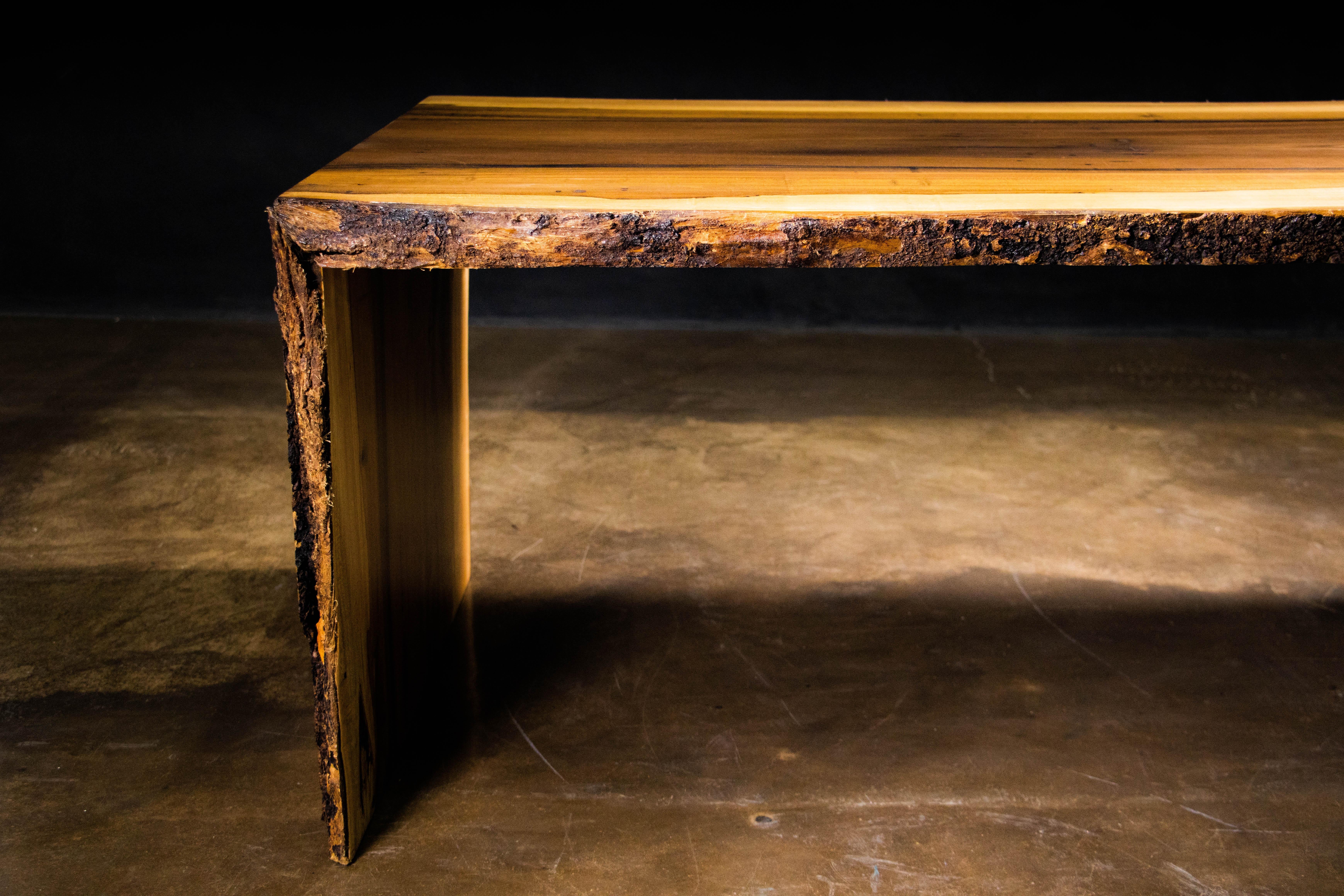 Exotic Wood Live-Edge Waterfall Coffee Table from Costantini, Carlo 'in Stock' For Sale 10