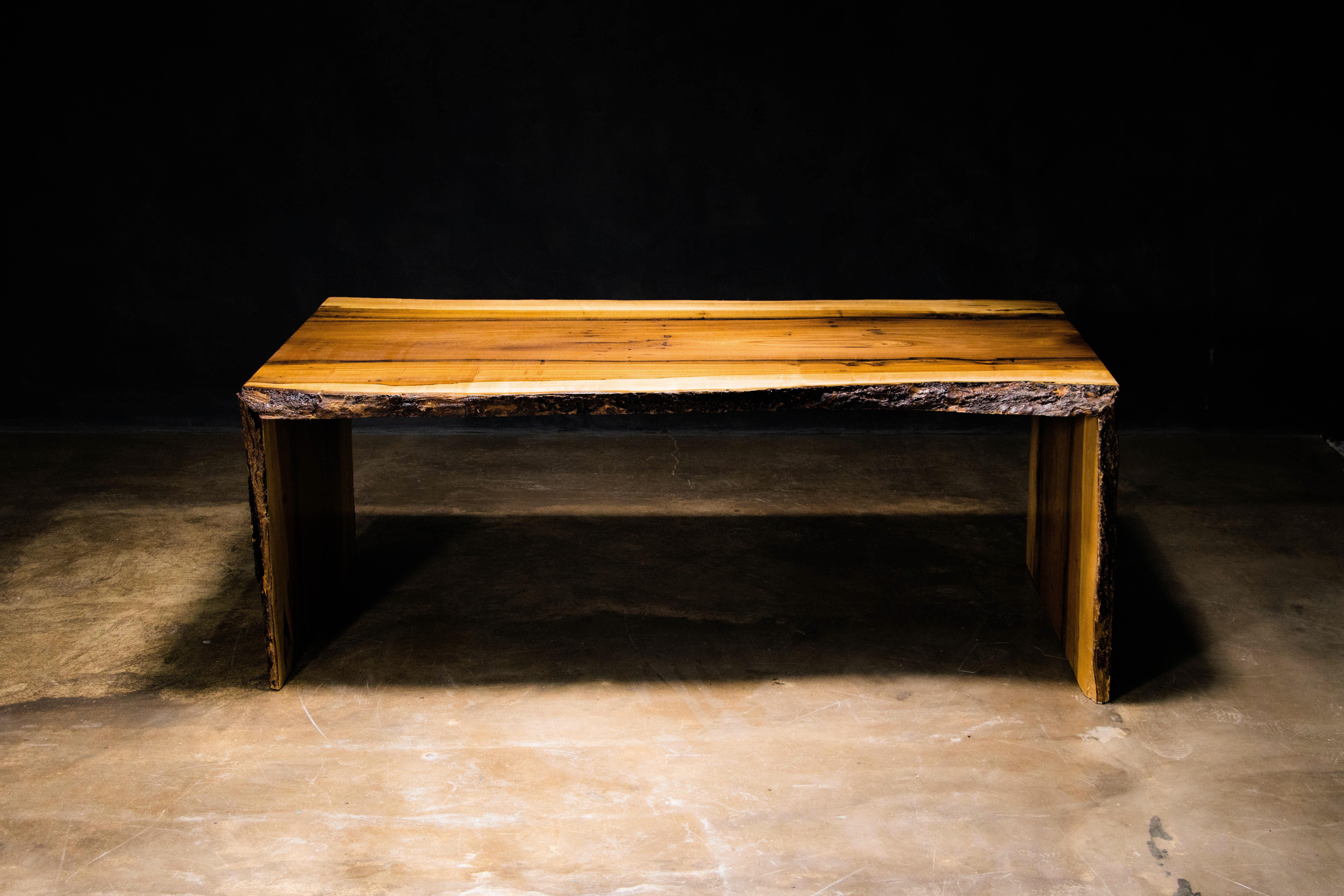 Argentine Exotic Wood Live-Edge Waterfall Coffee Table from Costantini, Carlo 'in Stock' For Sale