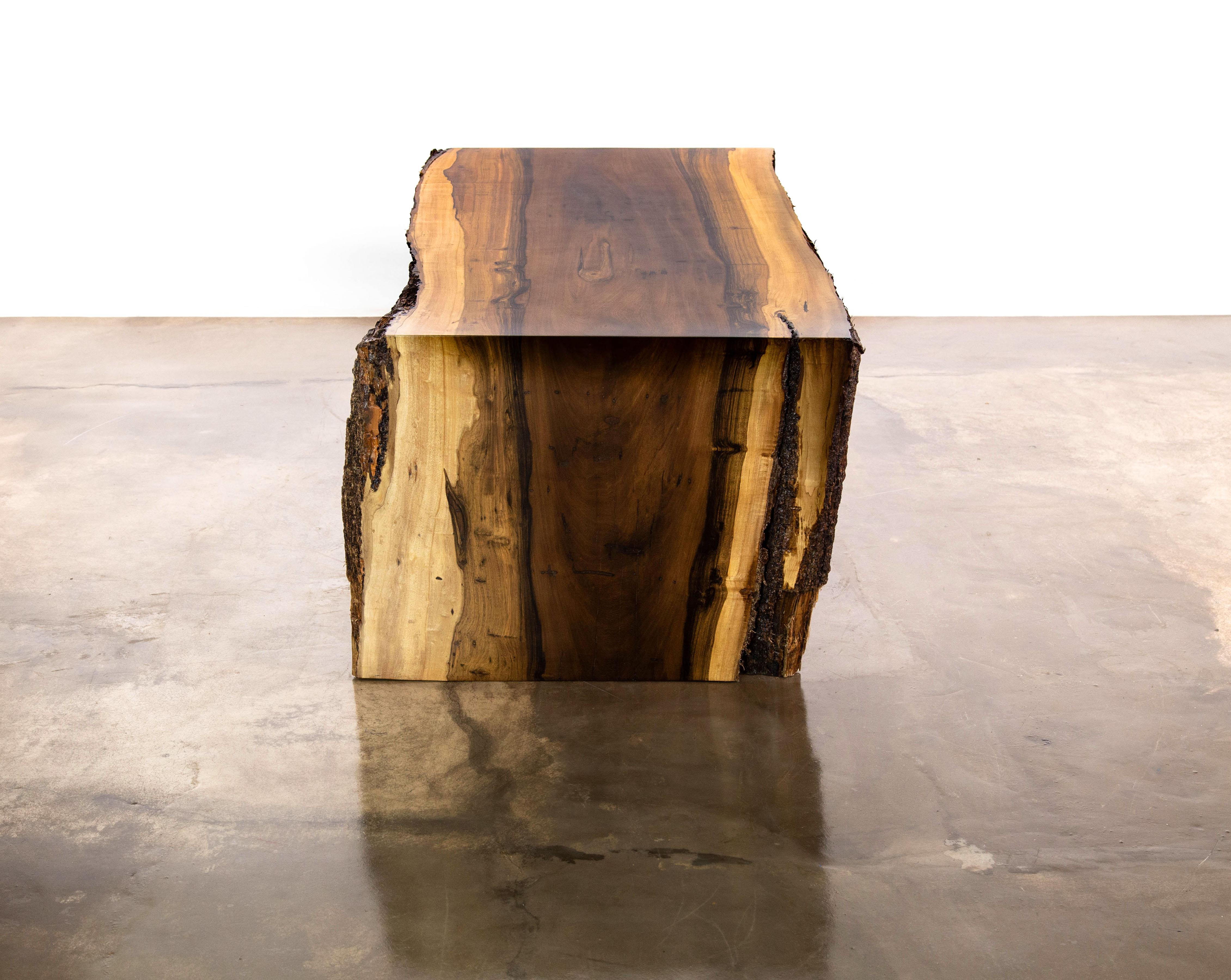 Woodwork Exotic Wood Live-Edge Waterfall Coffee Table from Costantini, Carlo 'in Stock' For Sale