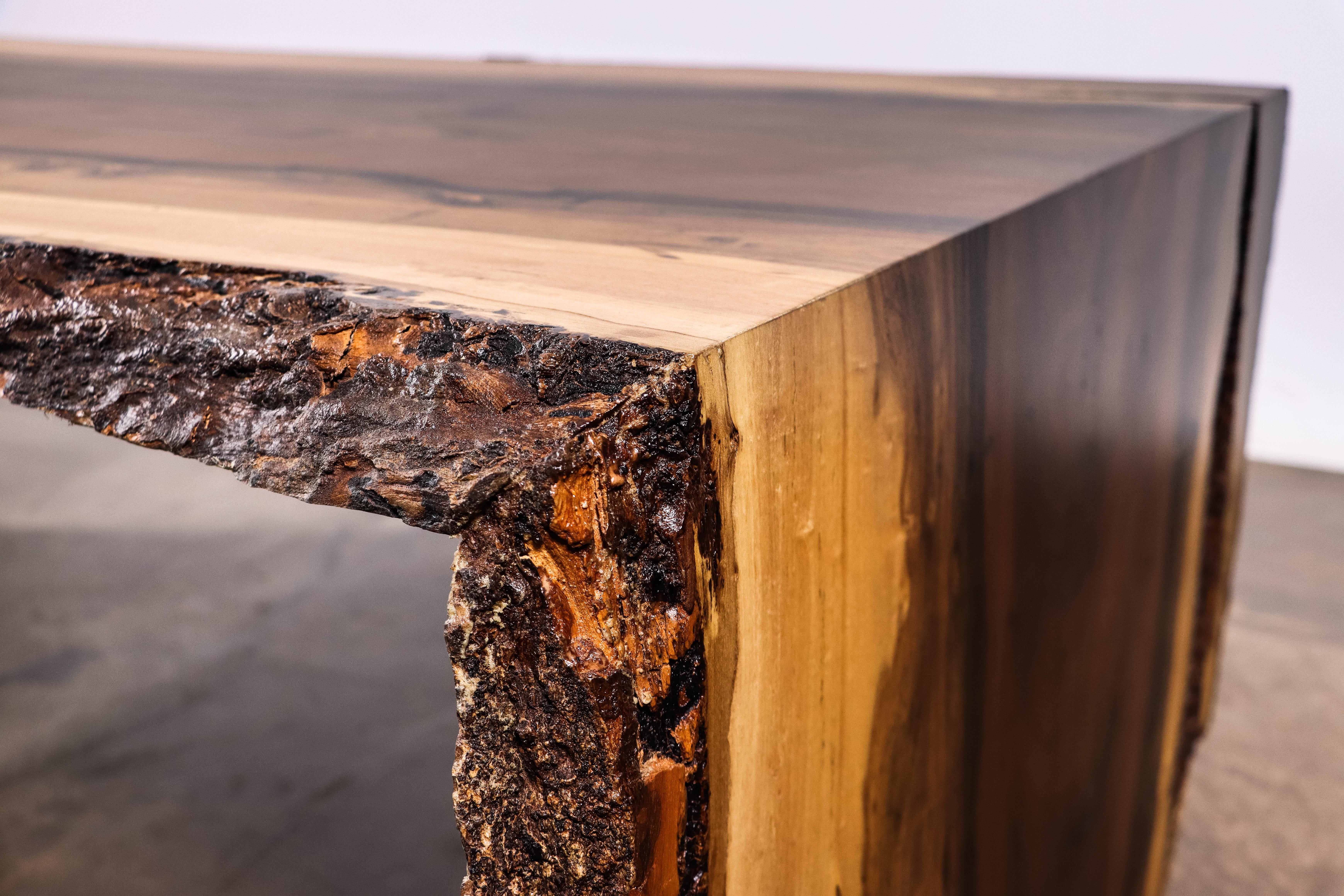 Exotic Wood Live-Edge Waterfall Coffee Table from Costantini, Carlo 'in Stock' For Sale 2