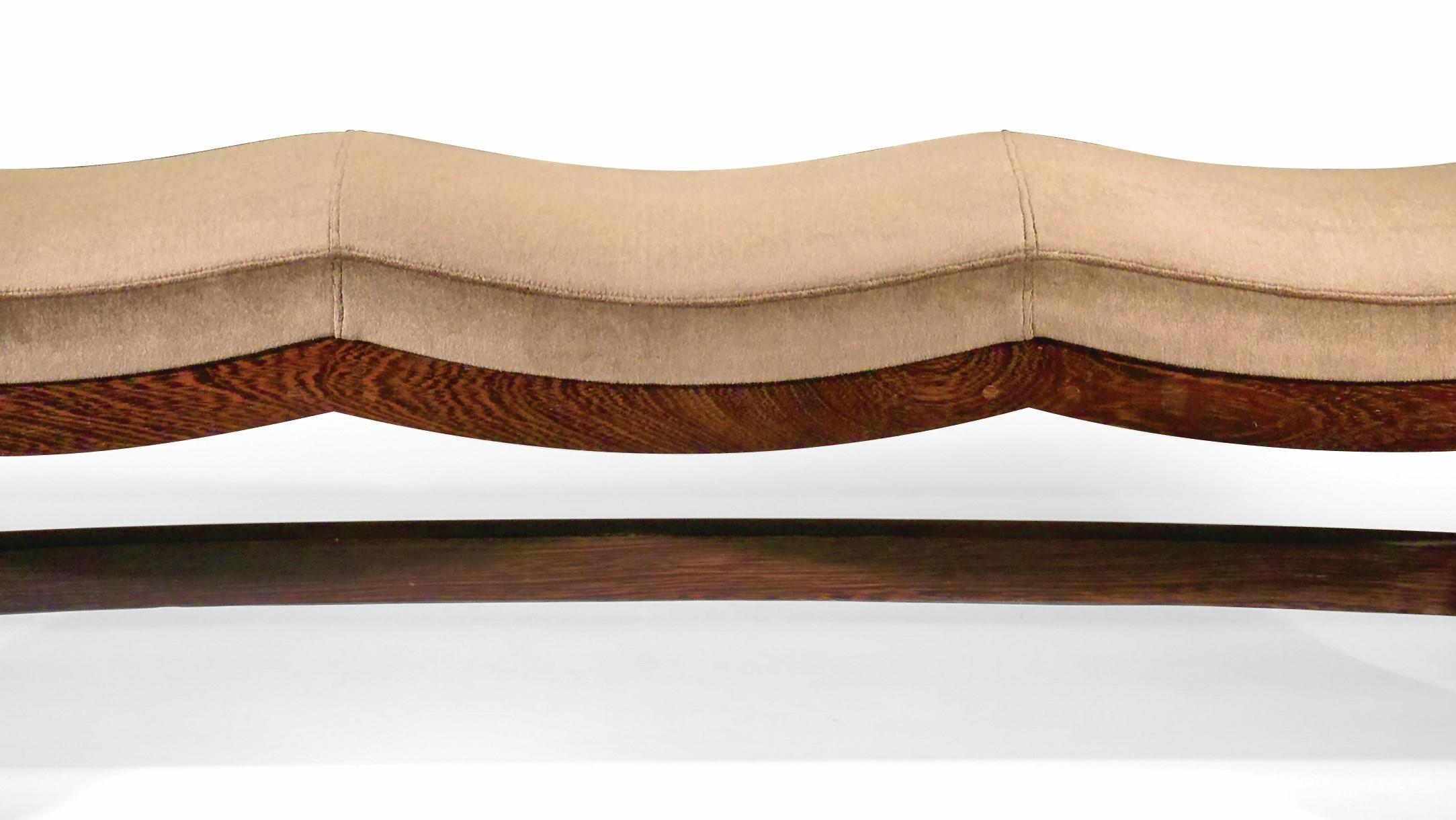 upholstered wood bench