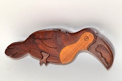 Exotisches Holz Puzzle Keepsake Box Toucan Puzzle Schatzkstchen Holz Dreifachvogel 3D