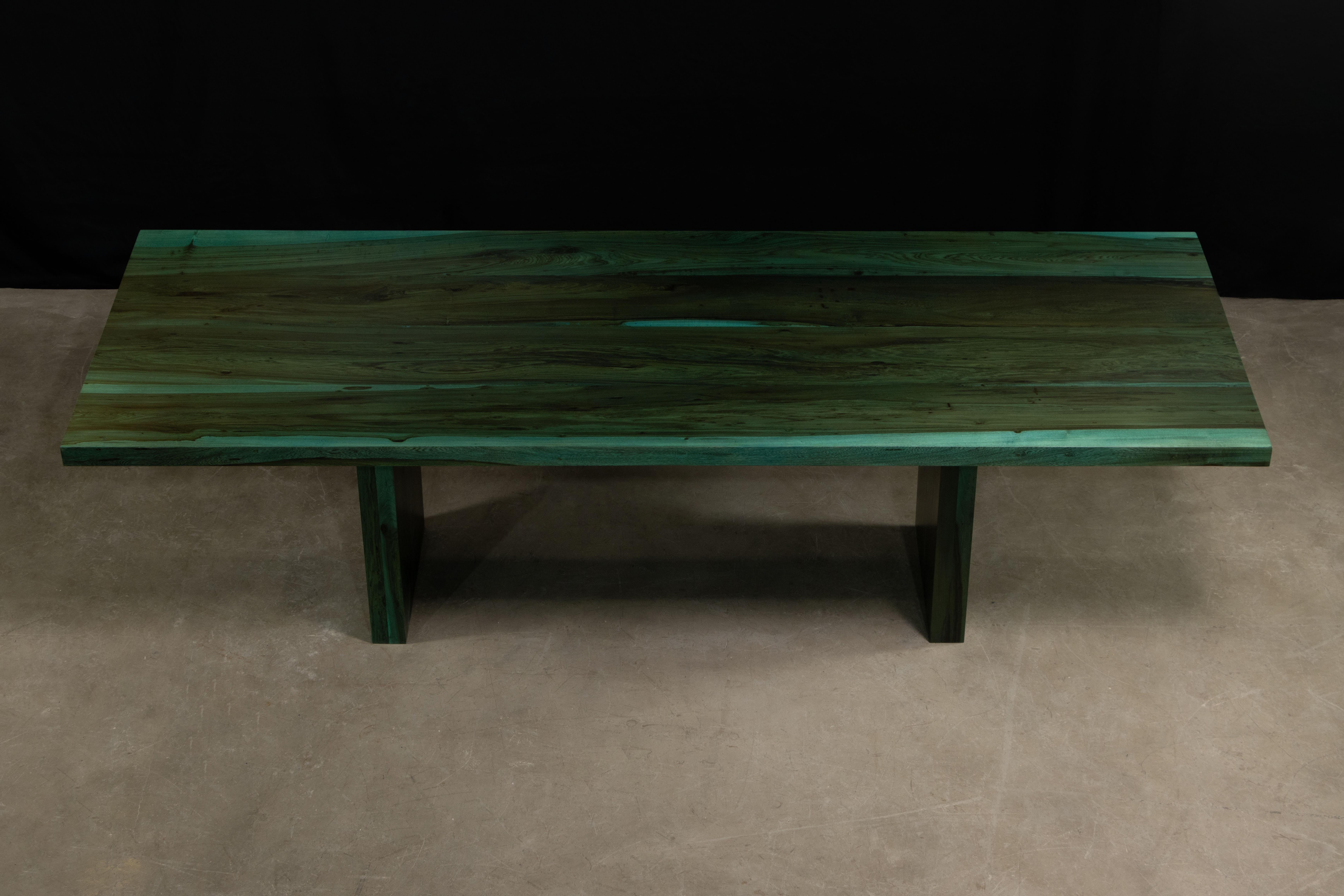 Mesa de Comedor Moderna Minimal con Dos Pedestales de Madera Exótica, Andre Verdi by Costantini Siglo XXI y contemporáneo en venta