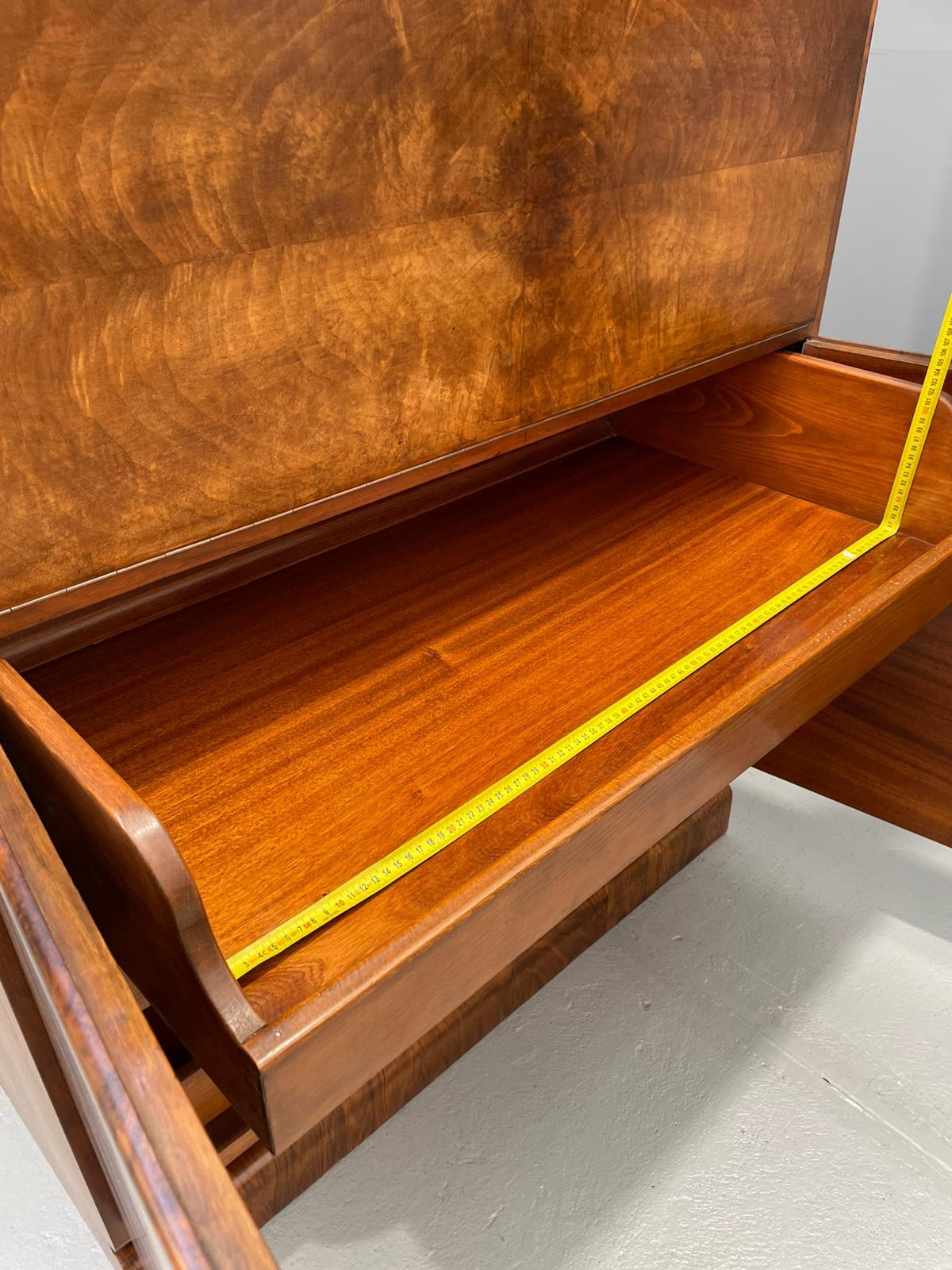 Erweiterbarer Art-Déco-Schreibtisch, 1930er Jahre im Angebot 3