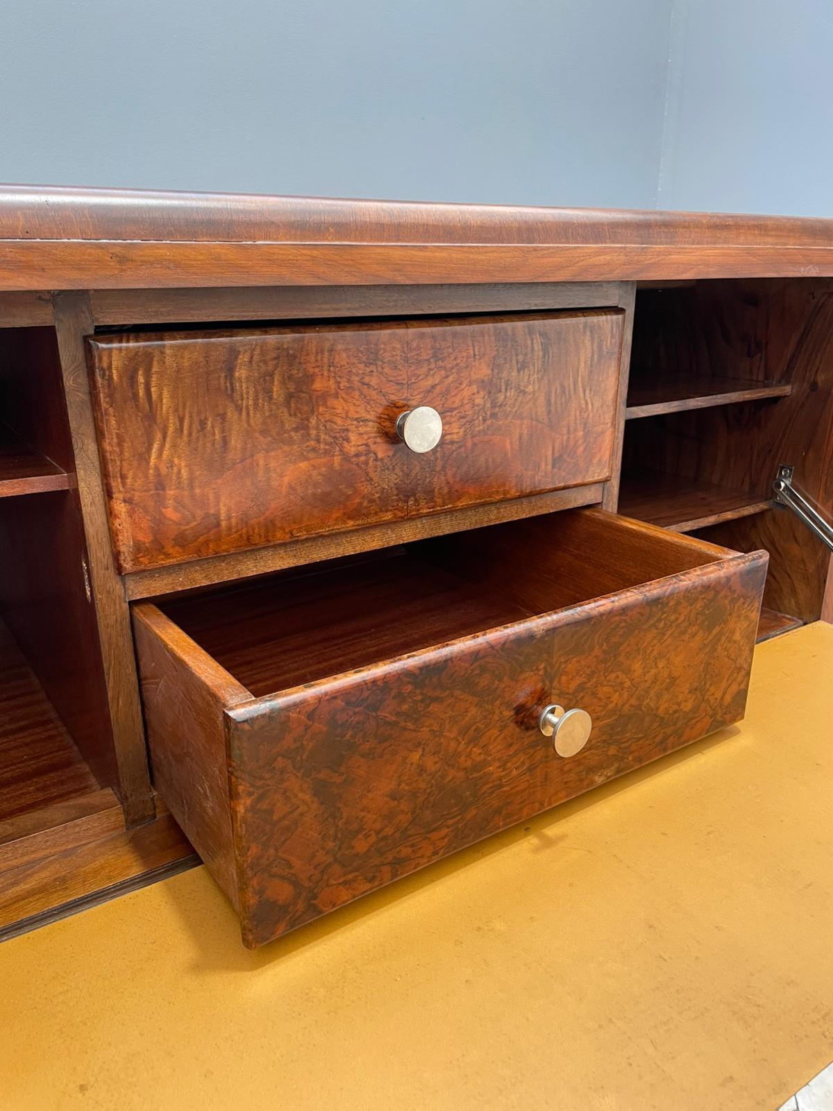 Erweiterbarer Art-Déco-Schreibtisch, 1930er Jahre im Angebot 11