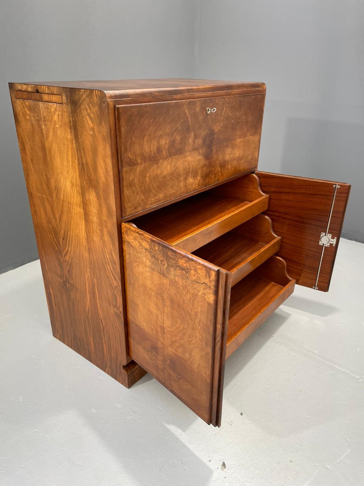 Erweiterbarer Art-Déco-Schreibtisch, 1930er Jahre im Angebot 12