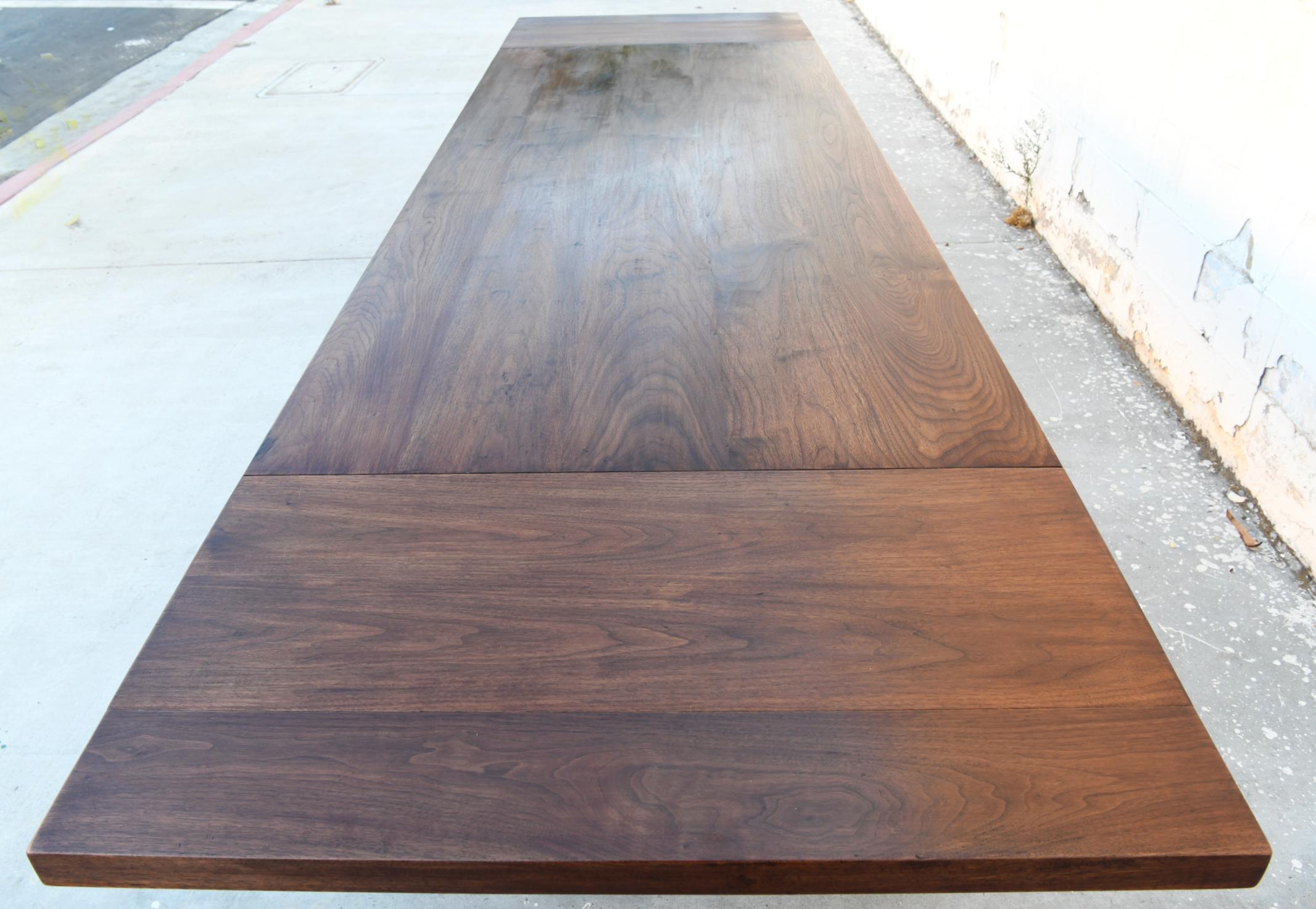 Expandable Barley Twist Dining Table Made from Walnut For Sale 4
