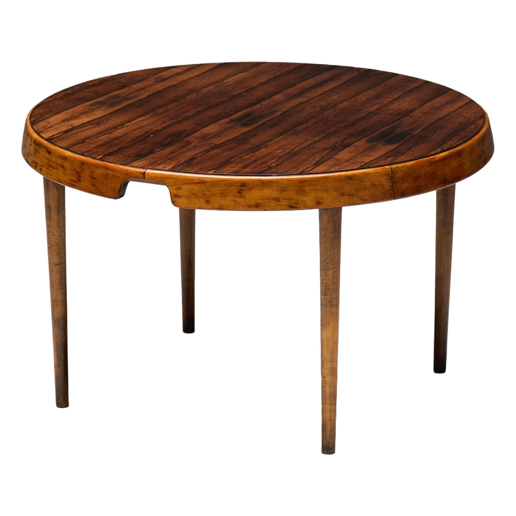 Expandable Caviuna Dining Table by Hauner Eisler, Brazil, circa 1955
