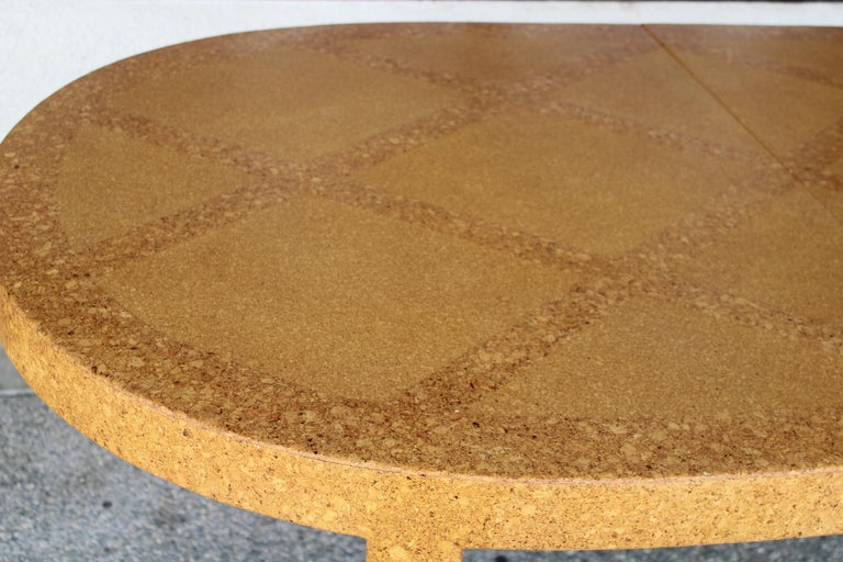 Expandable Cork Dining Table attributed to Paul Frankl at 1stDibs