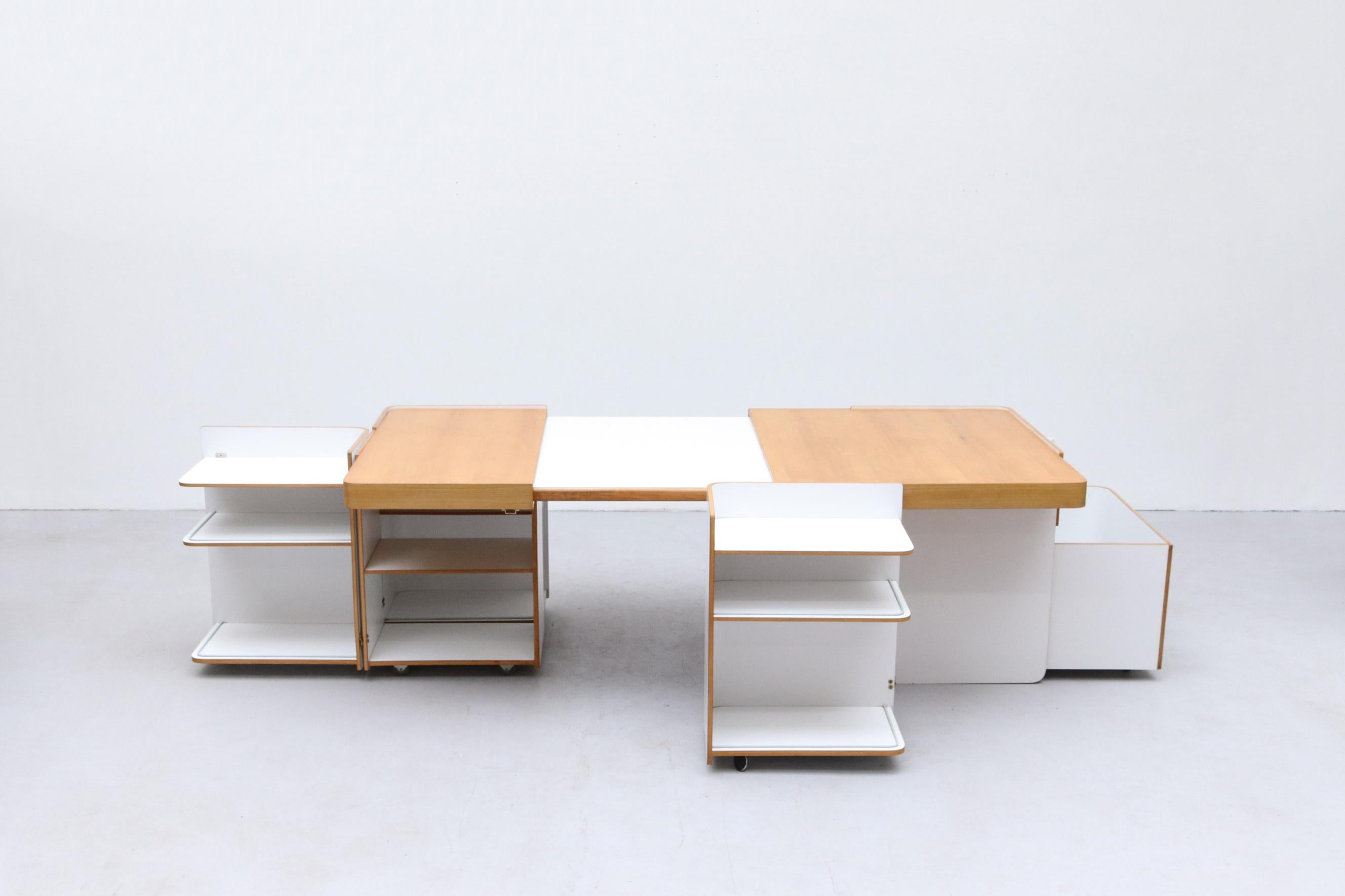 Expandable Desk by Roberto Pamio, Renato Toso & Noti Massari for Stilwood/Italy For Sale 1