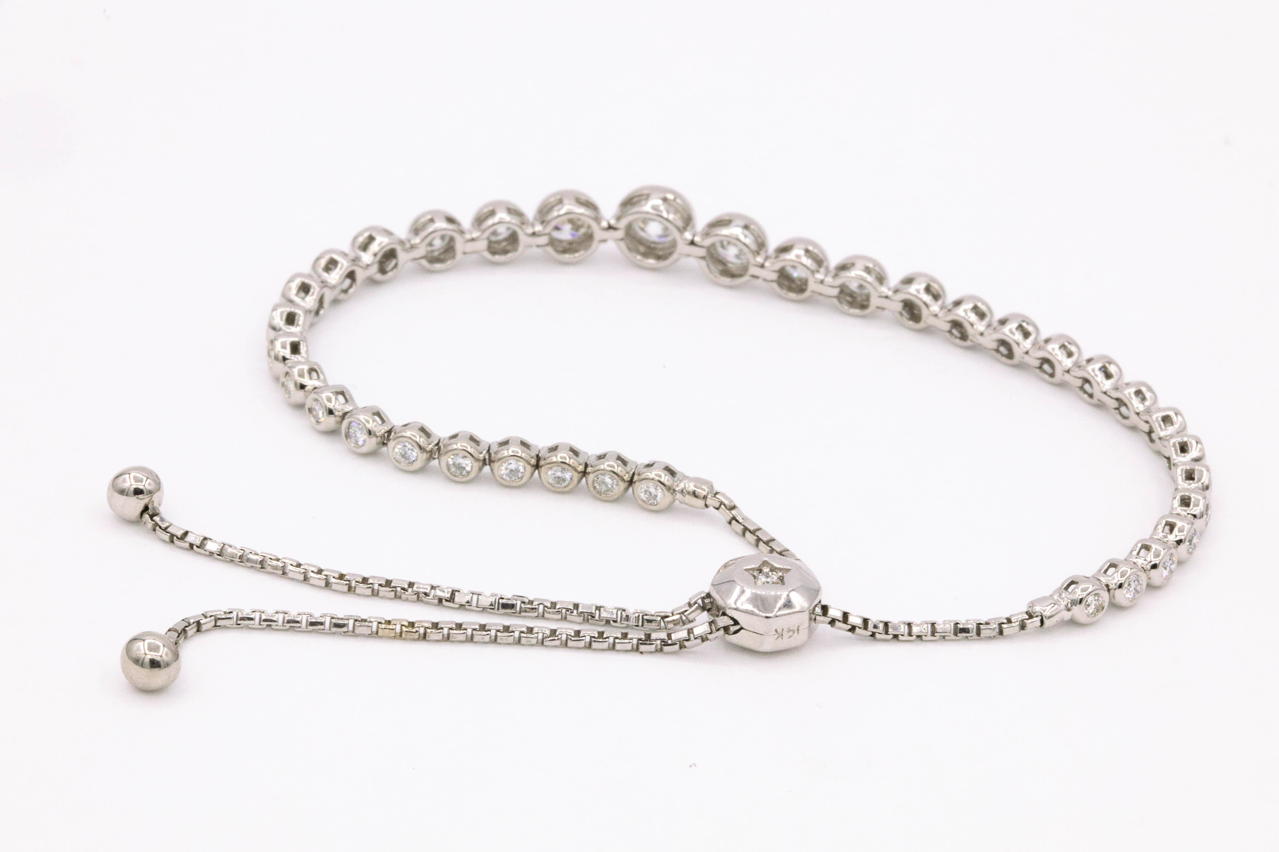 14 karat white gold bracelet