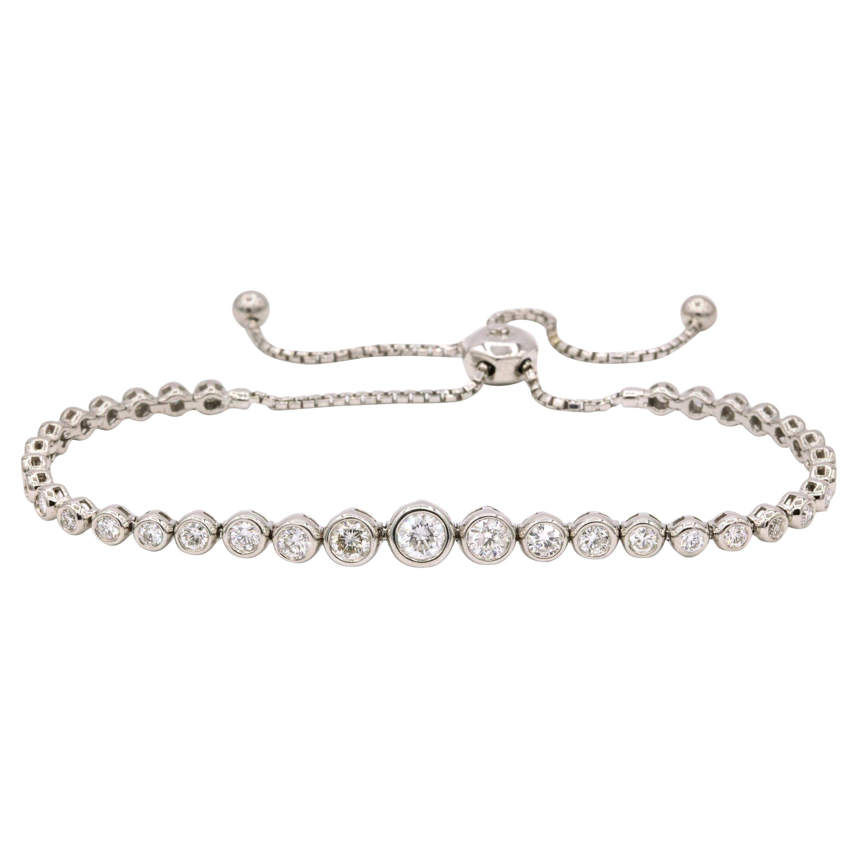 Expandable Diamond Tennis Bracelet 2 Carat For Sale at 1stDibs