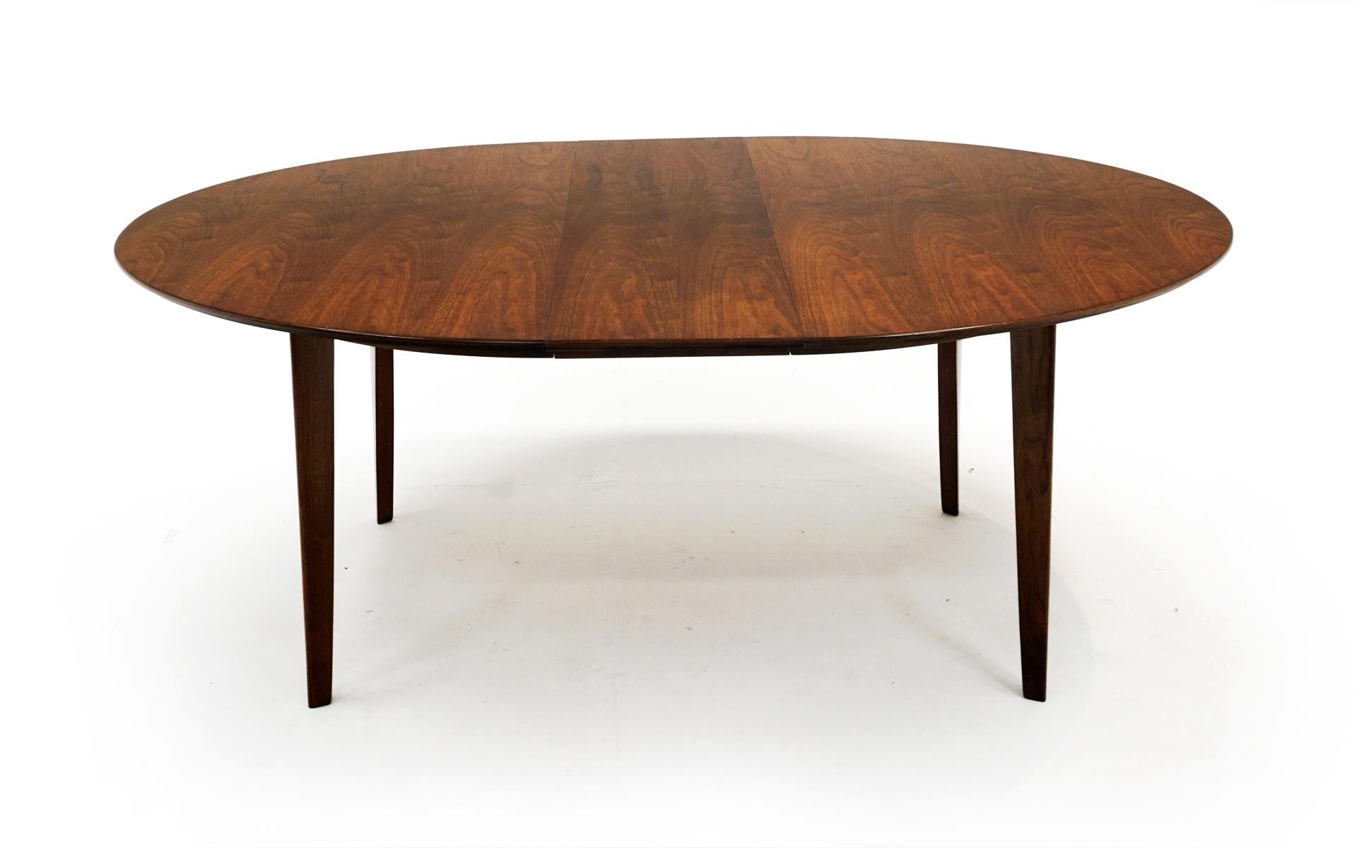 American Expandable Dining Table by Edward Wormley for Dunbar, Almost Round to Oval