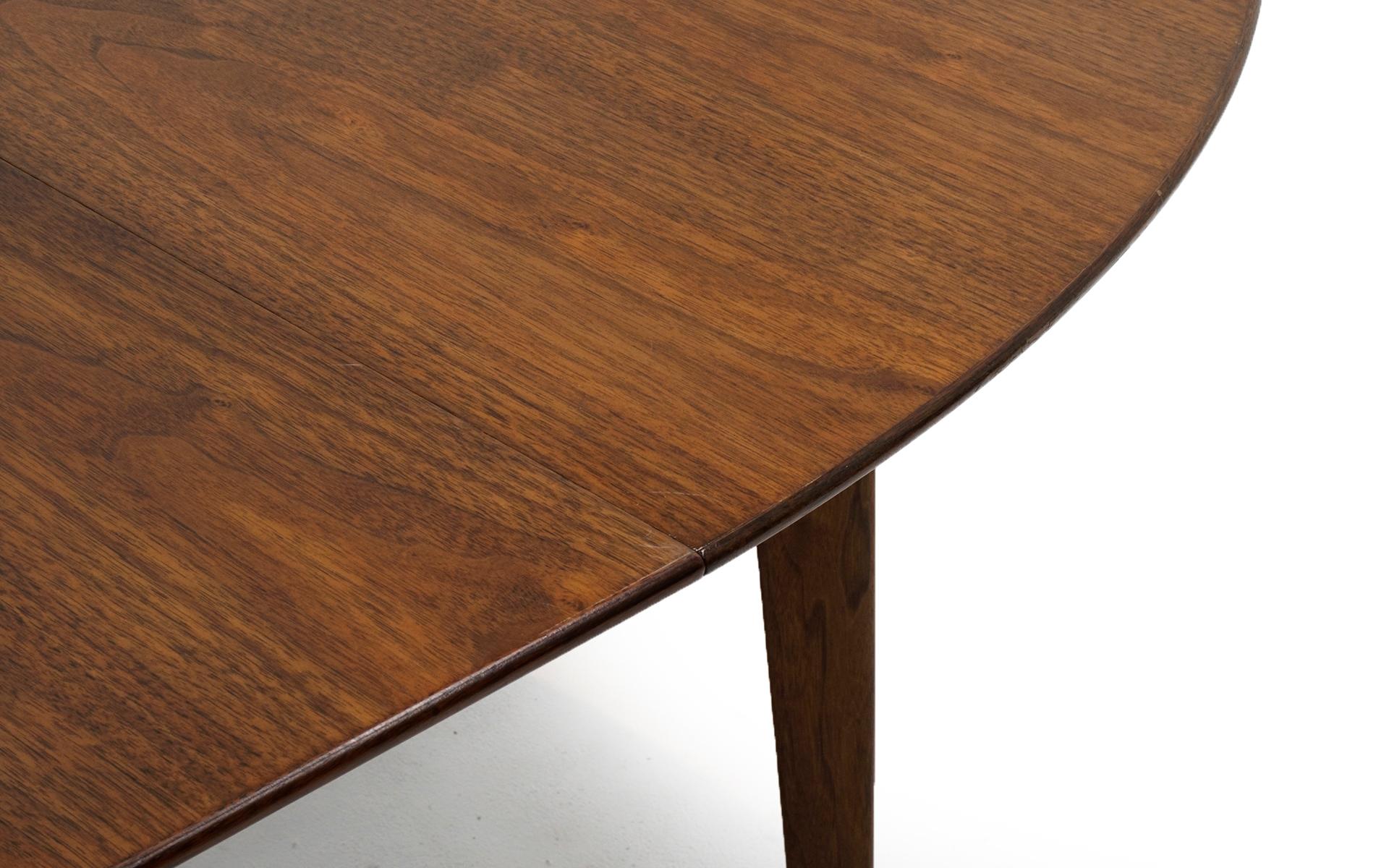 Expandable Dining Table by Edward Wormley for Dunbar, Almost Round to Oval 1
