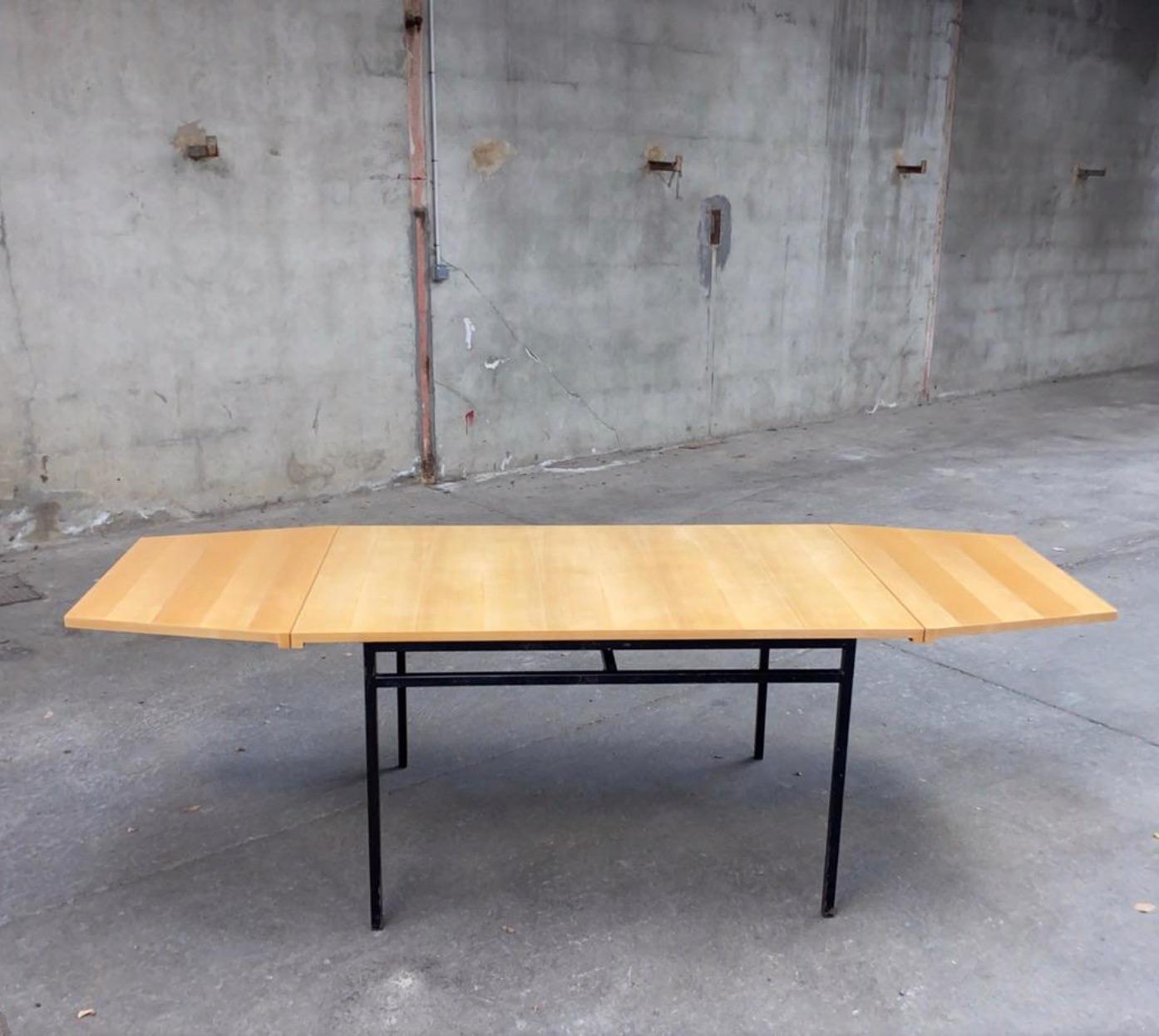 Mid-Century Modern Expandable Dining Table by Pierre Guariche & A.R.P For Sale
