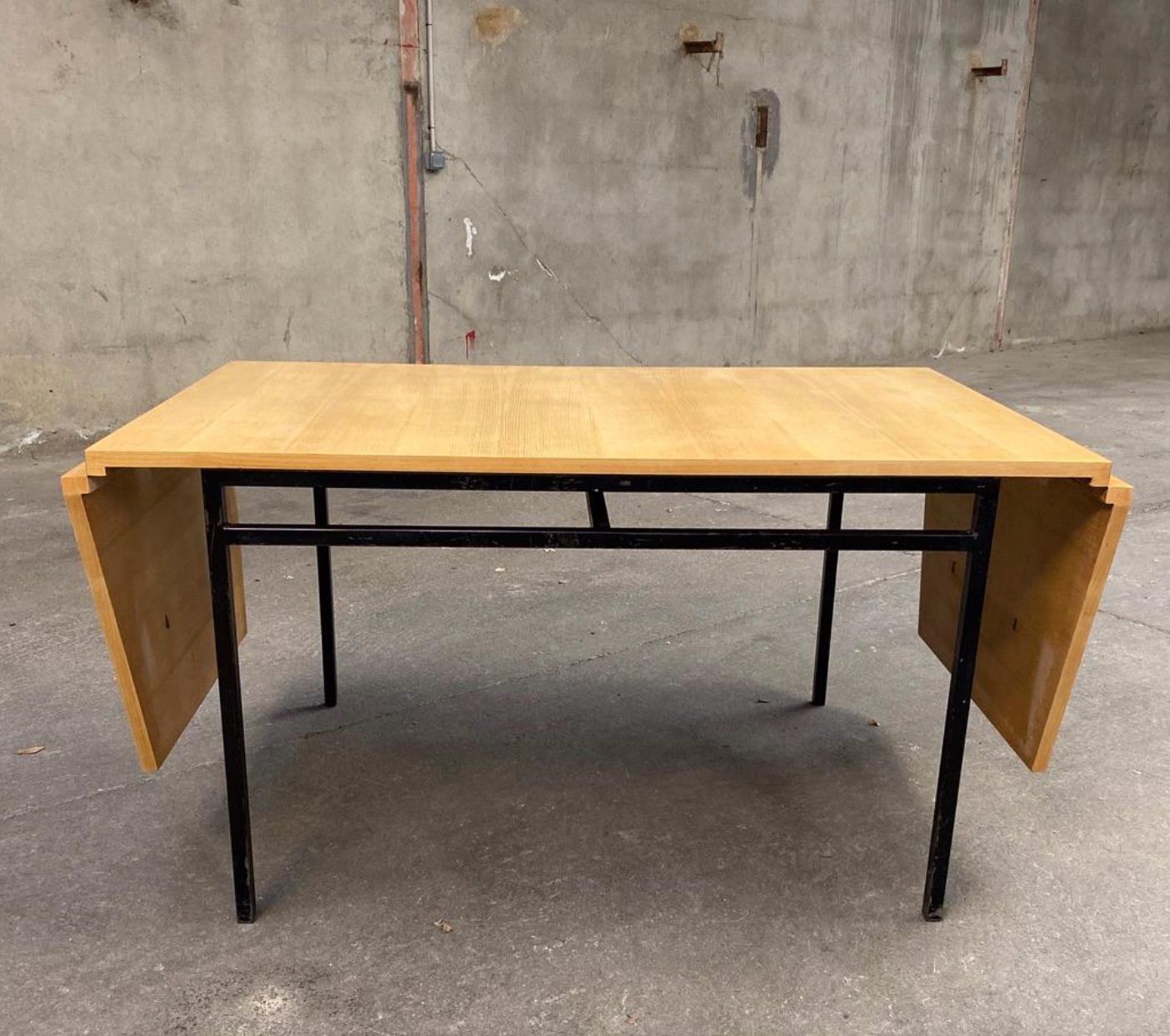 Mid-20th Century Expandable Dining Table by Pierre Guariche & A.R.P For Sale