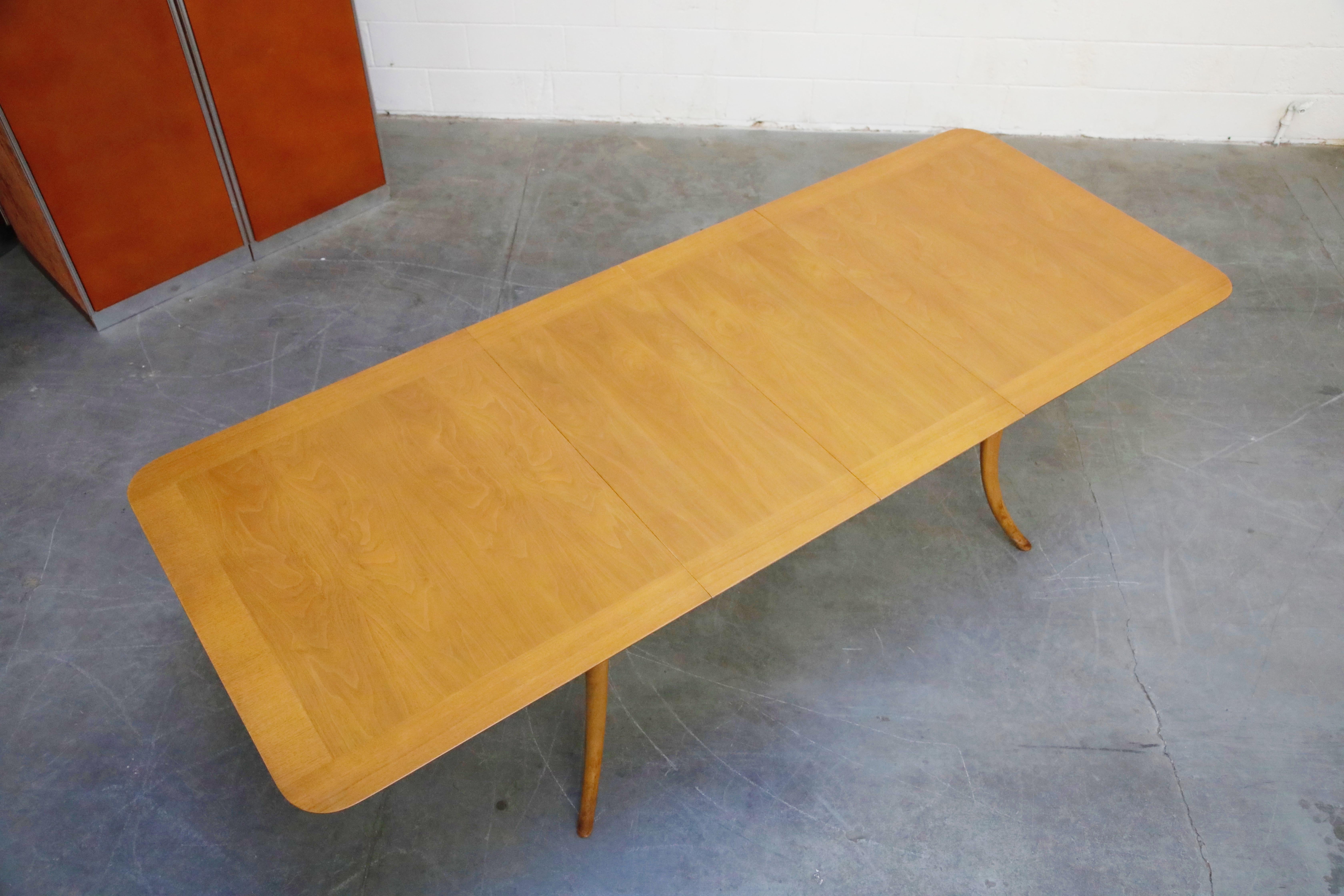 Expandable Dining Table by T.H. Robsjohn-Gibbings for Widdicomb, 1957, Signed 2