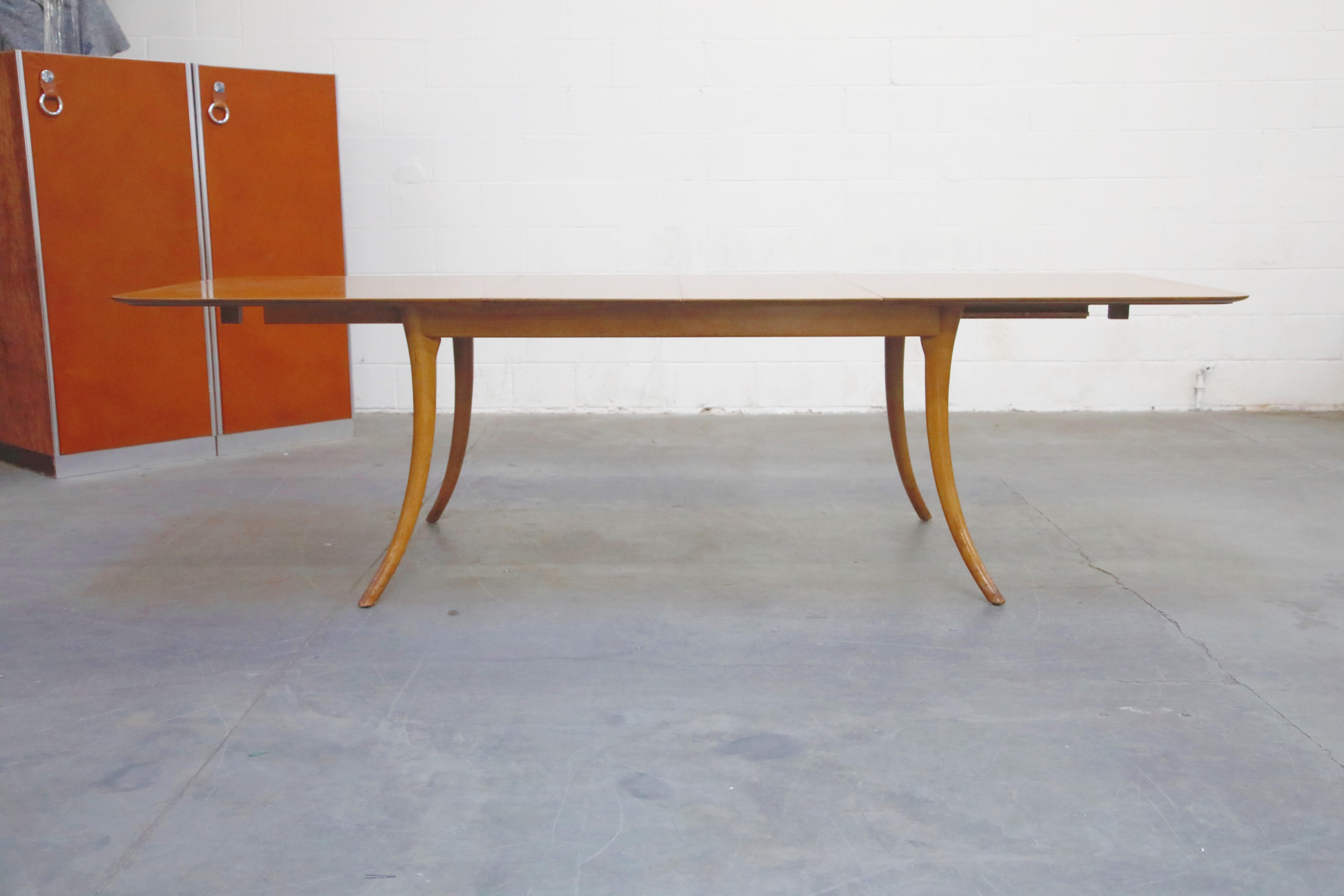 Expandable Dining Table by T.H. Robsjohn-Gibbings for Widdicomb, 1957, Signed 3