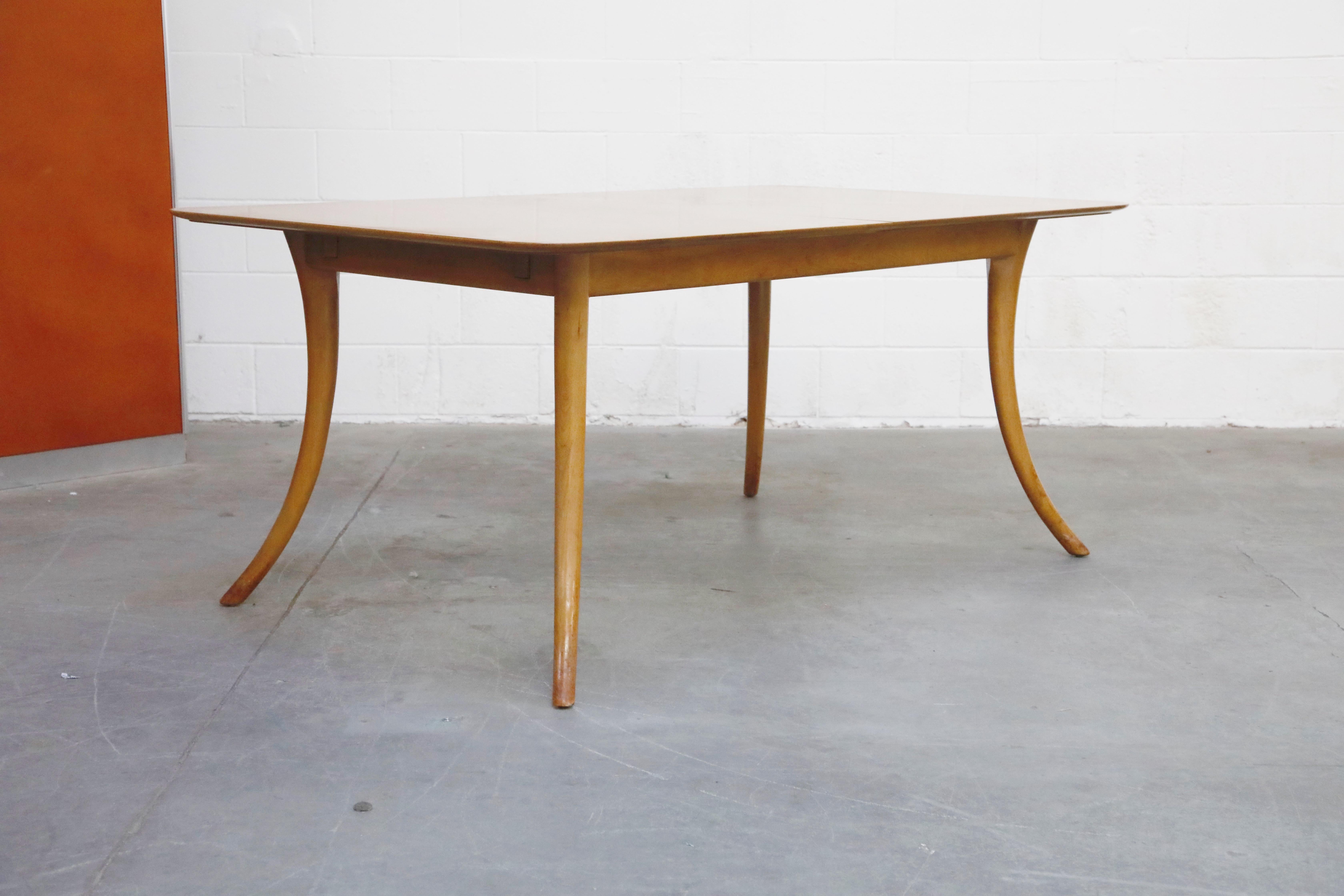 Mid-Century Modern Expandable Dining Table by T.H. Robsjohn-Gibbings for Widdicomb, 1957, Signed