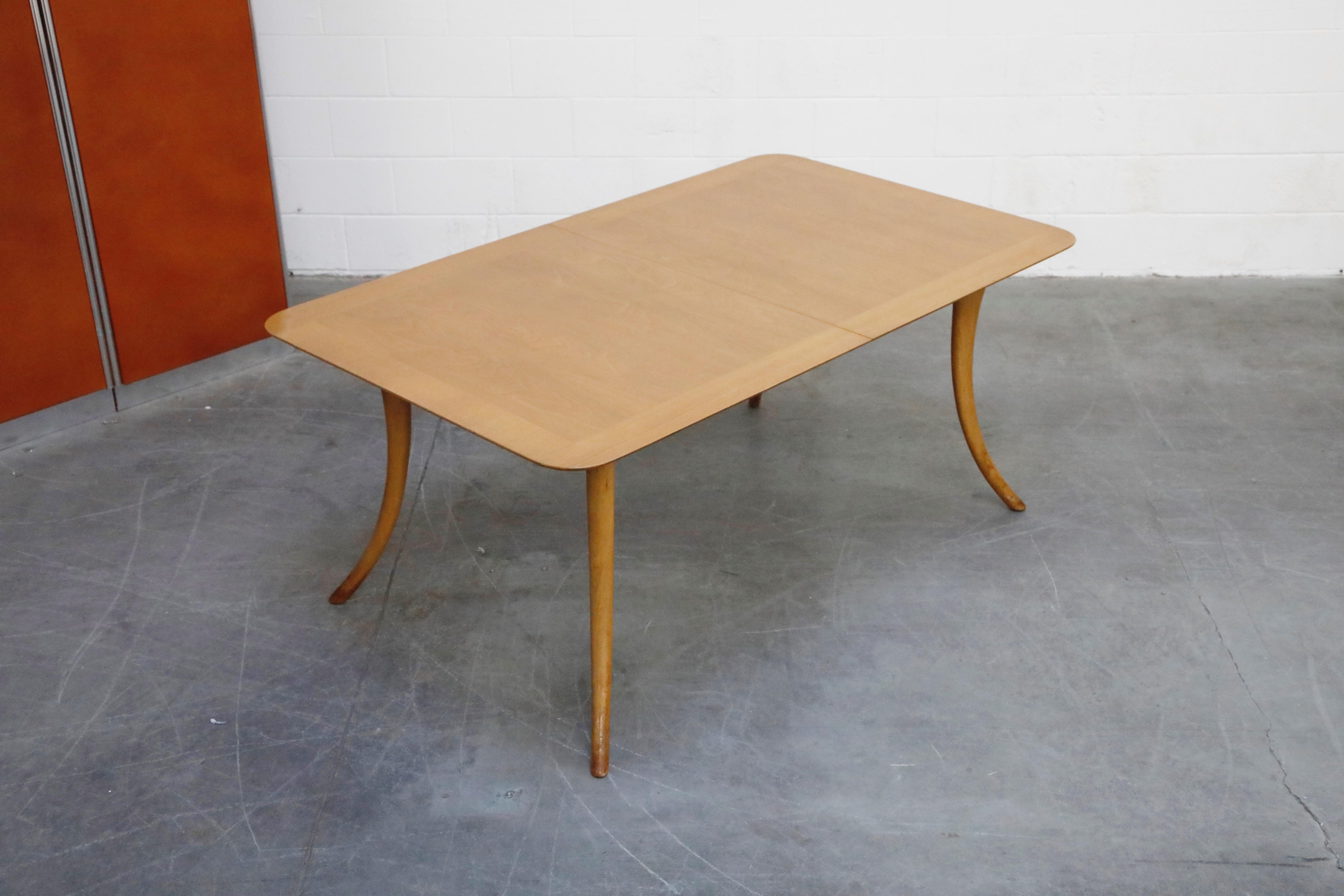 Mid-20th Century Expandable Dining Table by T.H. Robsjohn-Gibbings for Widdicomb, 1957, Signed