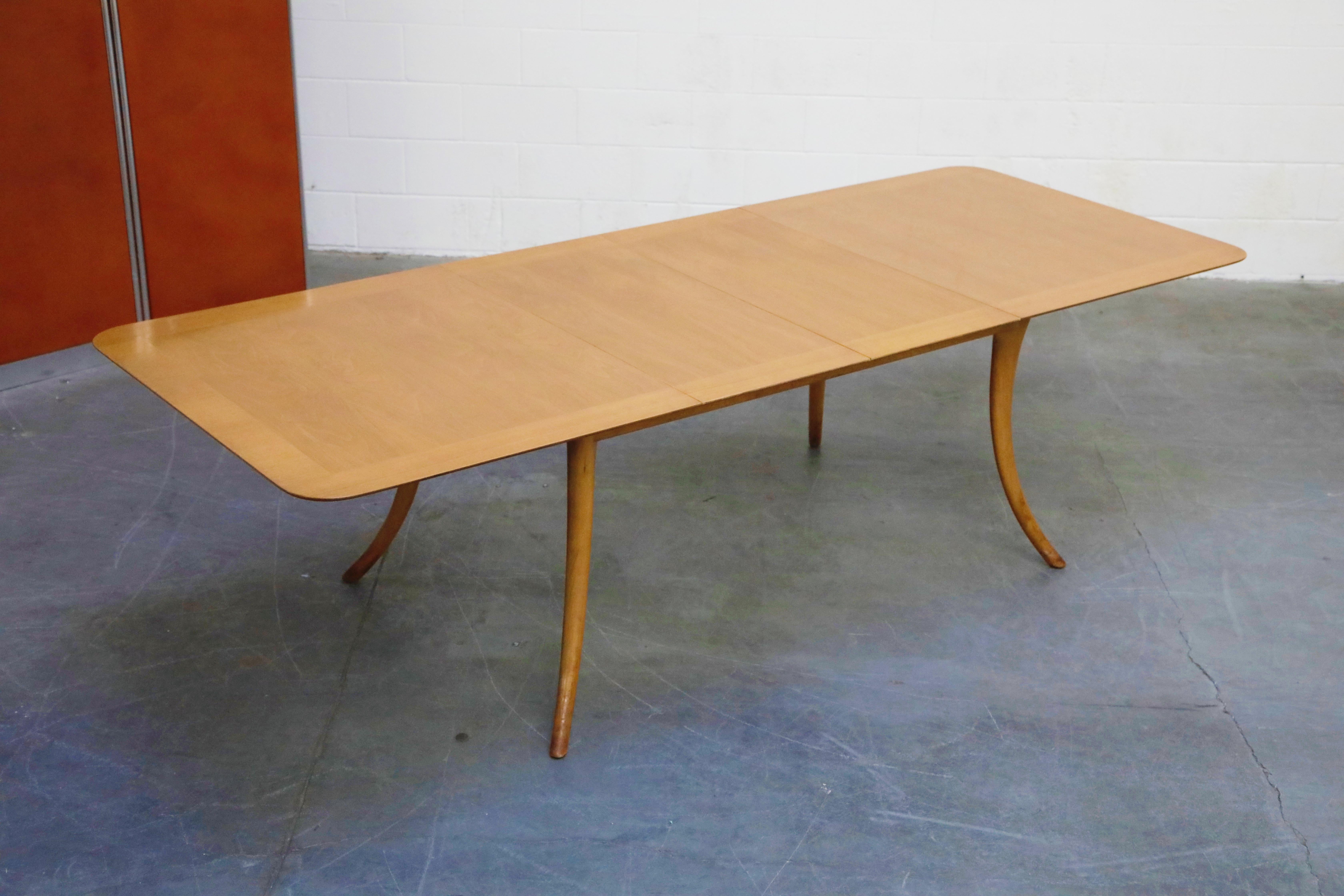 Expandable Dining Table by T.H. Robsjohn-Gibbings for Widdicomb, 1957, Signed 1