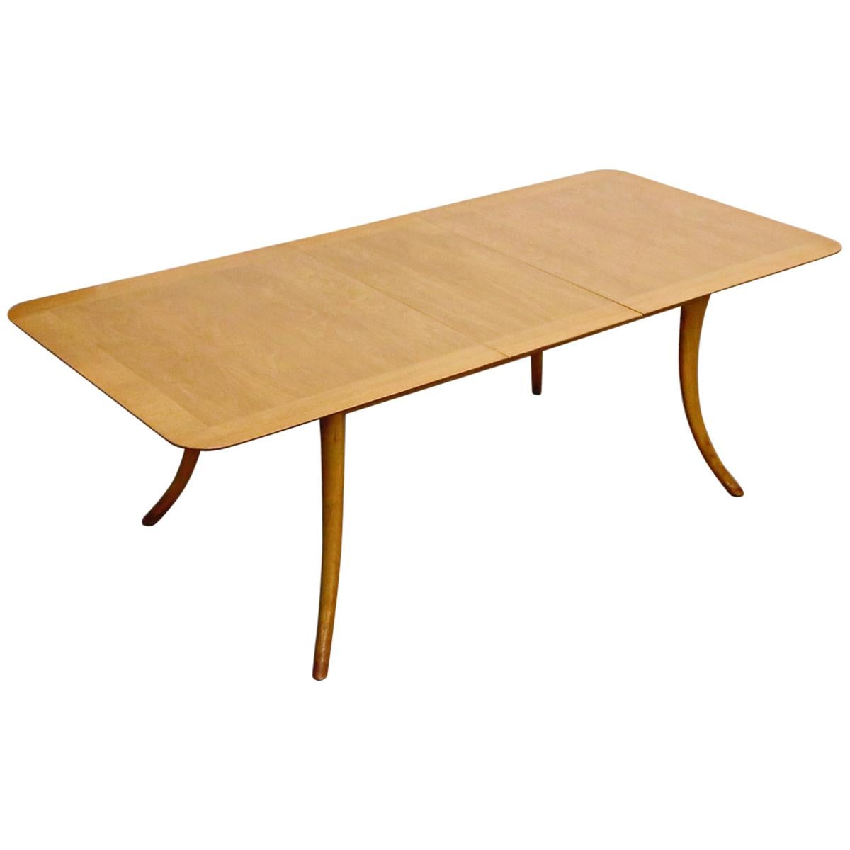 Expandable Dining Table by T.H. Robsjohn-Gibbings for Widdicomb, 1957, Signed