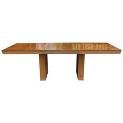 Expandable Dining Table with Ribbed Detail by Paul Frankl for Brown & Saltman