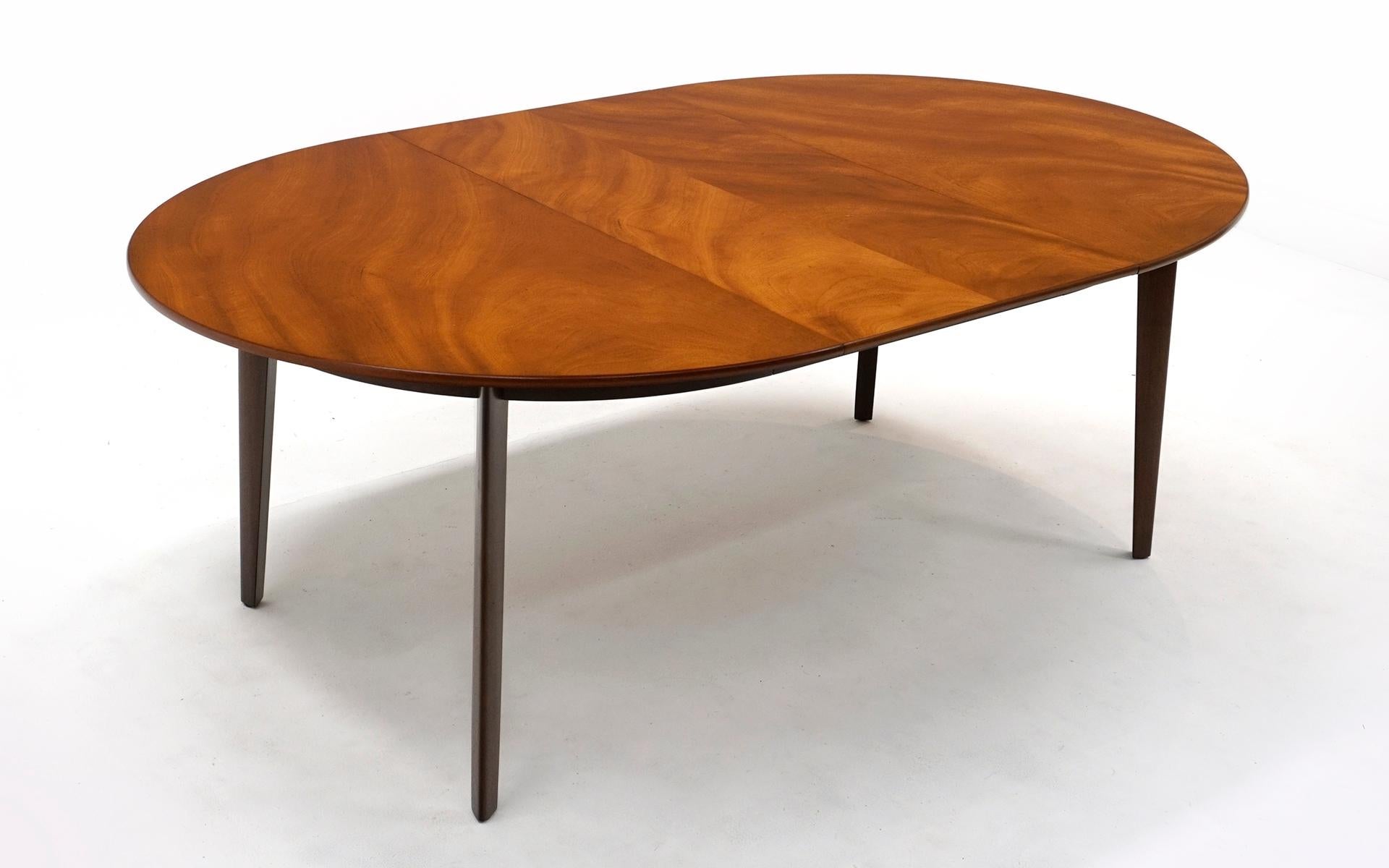 Mid-20th Century Expandable Dunbar Dining Table & 3 Leaves, Stunning