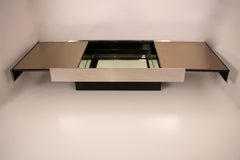 Expandable Italian Mid-Century Modern Coffee Table by Willy Rizzo for Cidue 1970