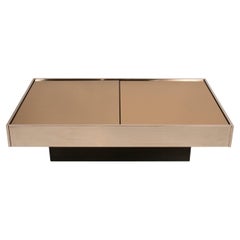 Expandable Italian Mid-Century Modern Coffee Table by Willy Rizzo for Cidue 1970