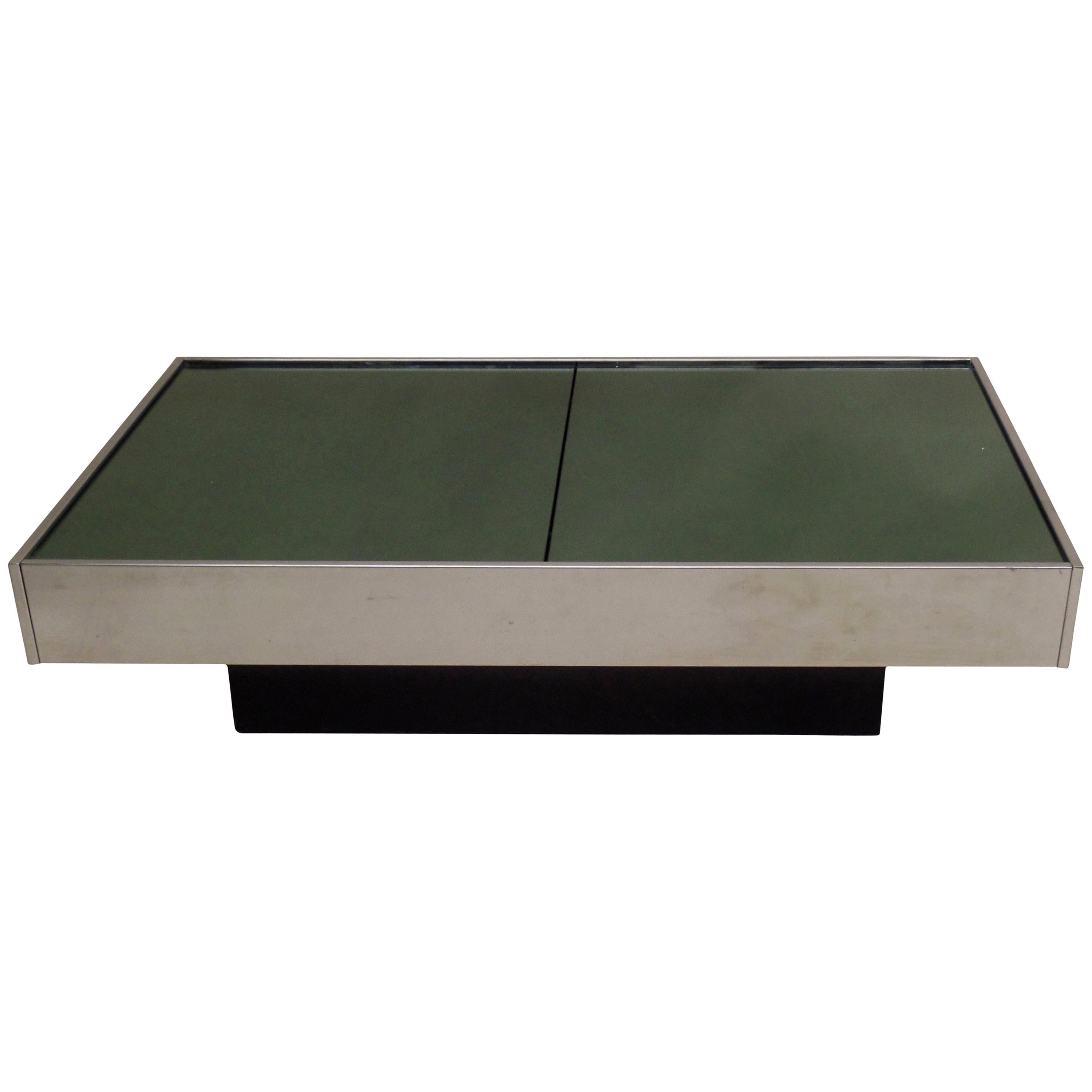Expandable Italian Mid-Century Modern Coffee Table by Willy Rizzo for Cidue 1970