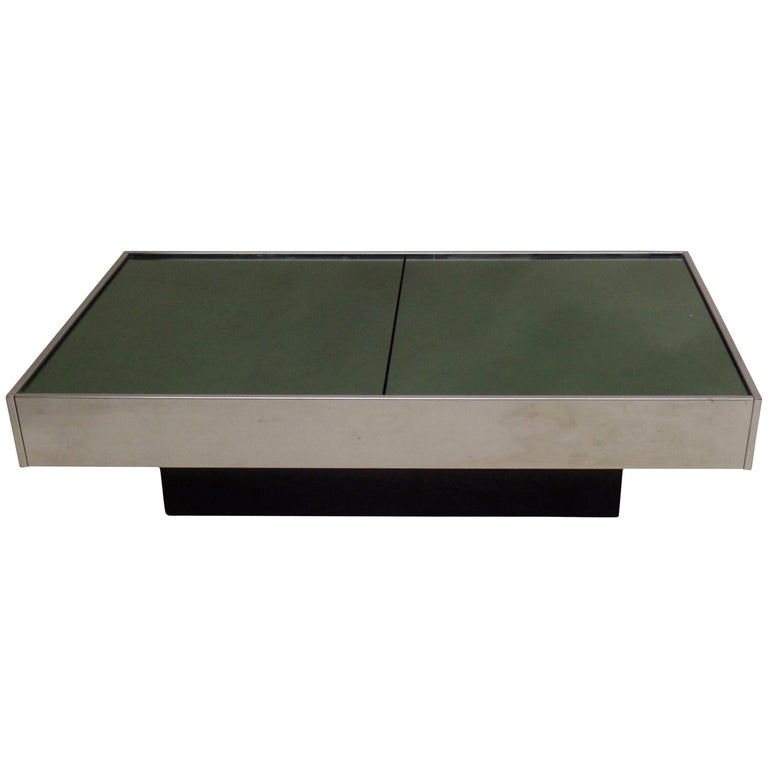 Expandable Italian Mid-Century Modern Coffee Table by Willy Rizzo for Cidue 1970 For Sale