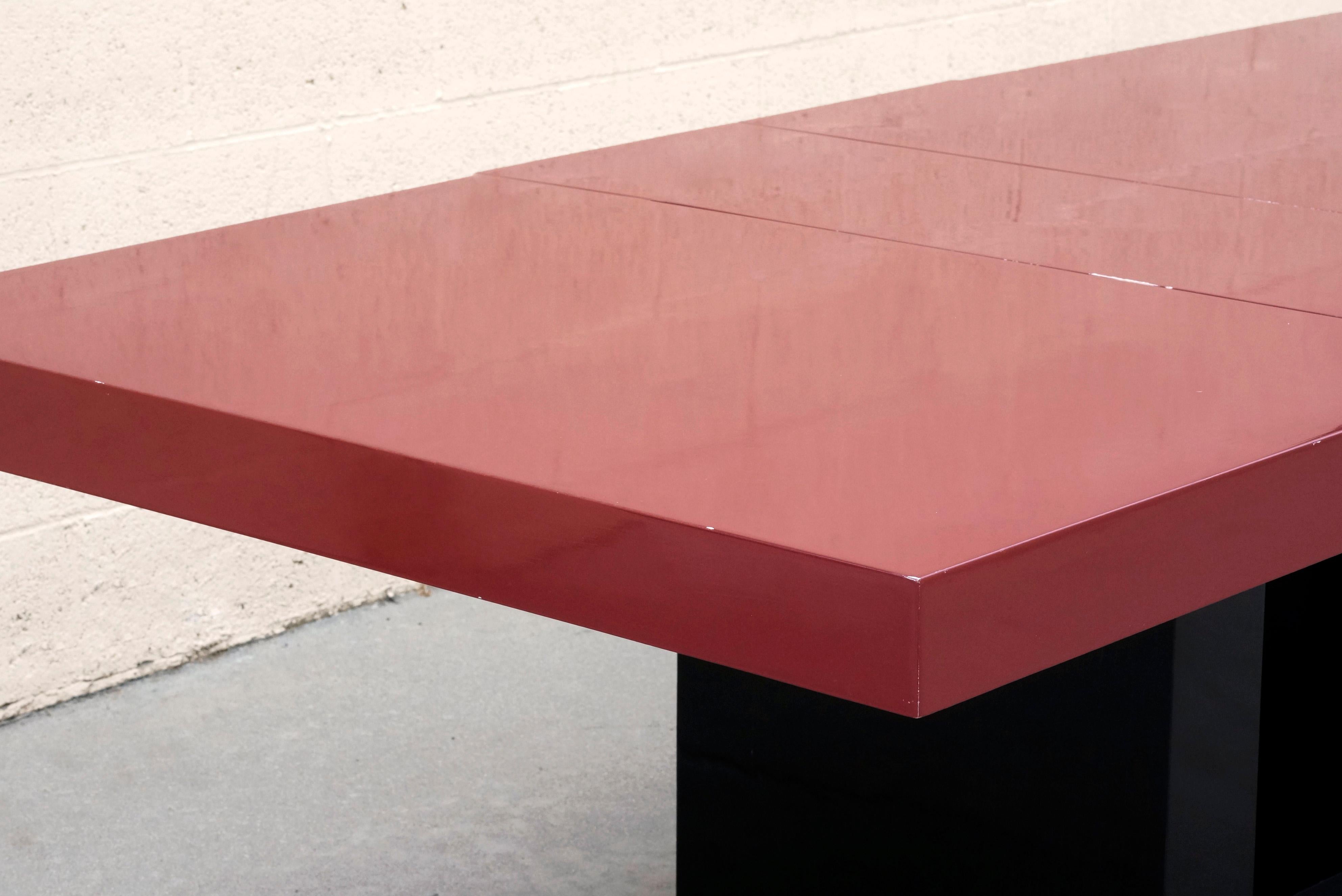 Mid-20th Century Expandable Lacquered Dining Table by Paul Laszlo