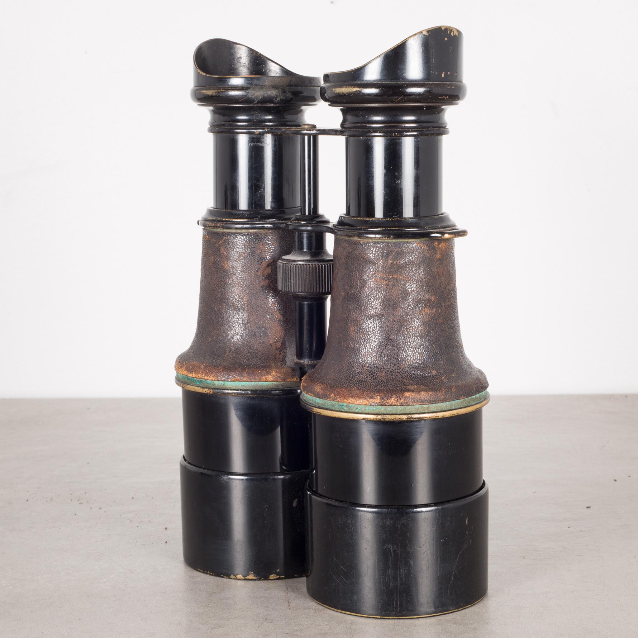 About

This is an original pair of leather wrapped maritime binoculars. 