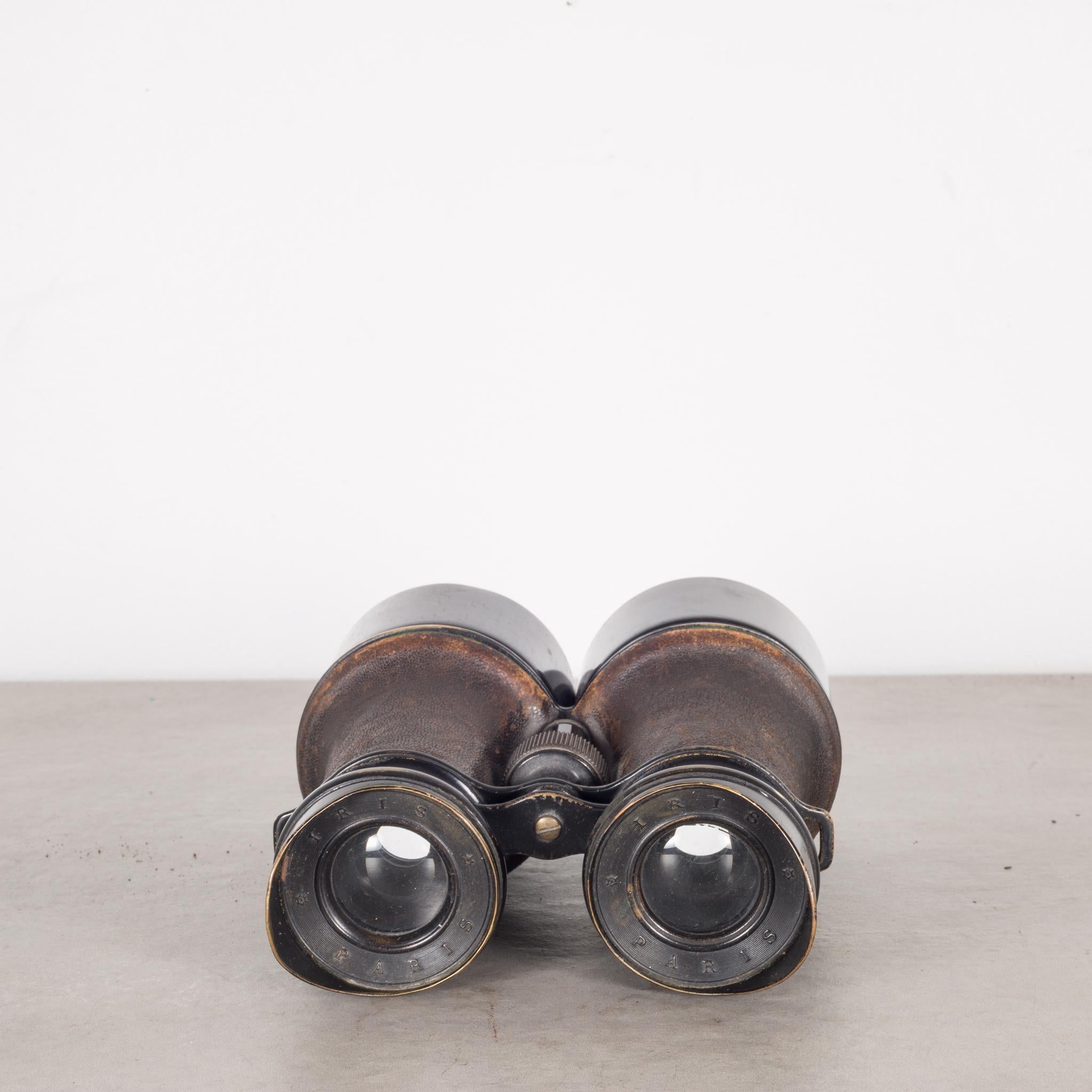 Expandable Leather Wrapped Maritime Binoculars by Iris, Paris, circa 1880-1915 2