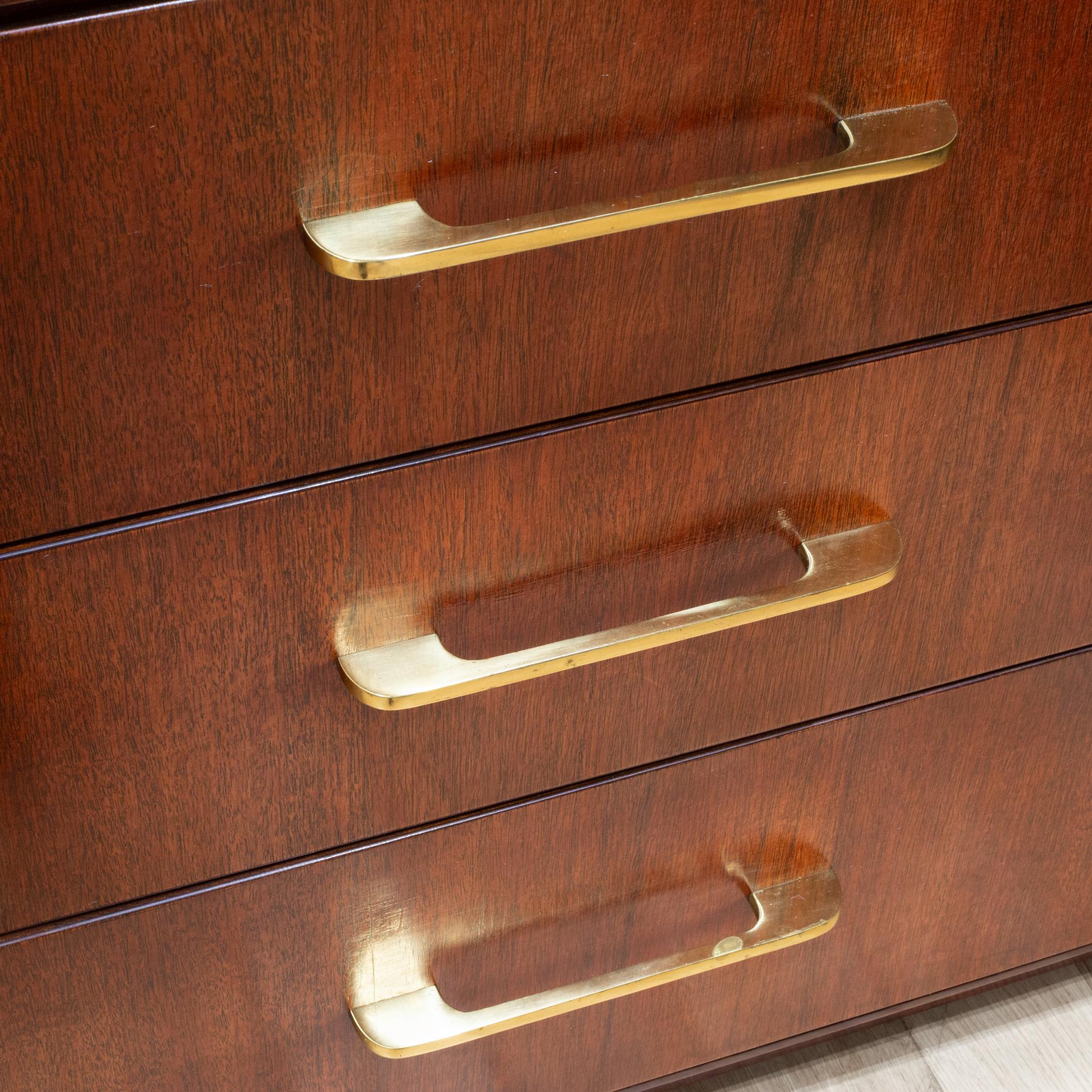 Expandable Mahogany and Cork Desk, Paul Frankl for Johnson Furniture c.1950 For Sale 2