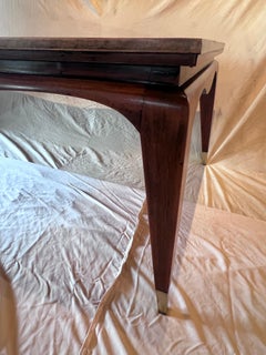 Expandable Mahogany Dining Room Table in the Style of James Mont